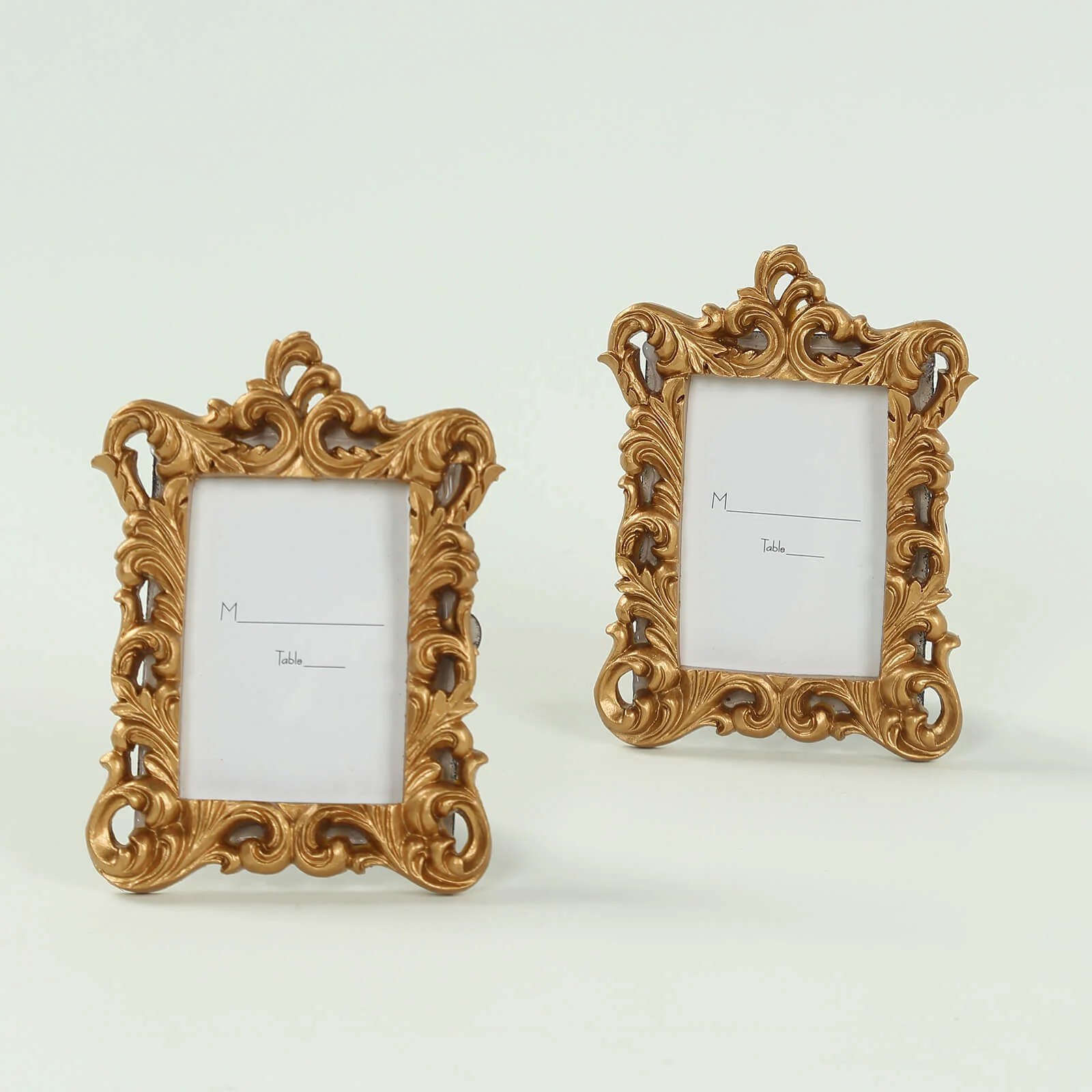4-Pack Resin Picture Frames 4"x3" Vintage Ornate Design Rectangle Gold - Mini Photo Frame Party Favors & Wedding Place Card Holders - Image 6