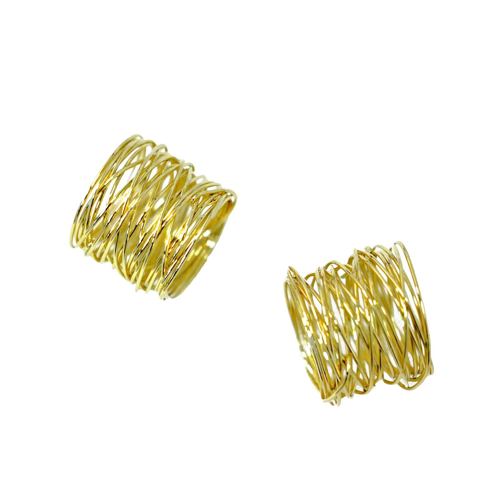 4 Pack Shiny Gold Metal Wire Paper or Cloth Linen Napkin Rings - Image 8