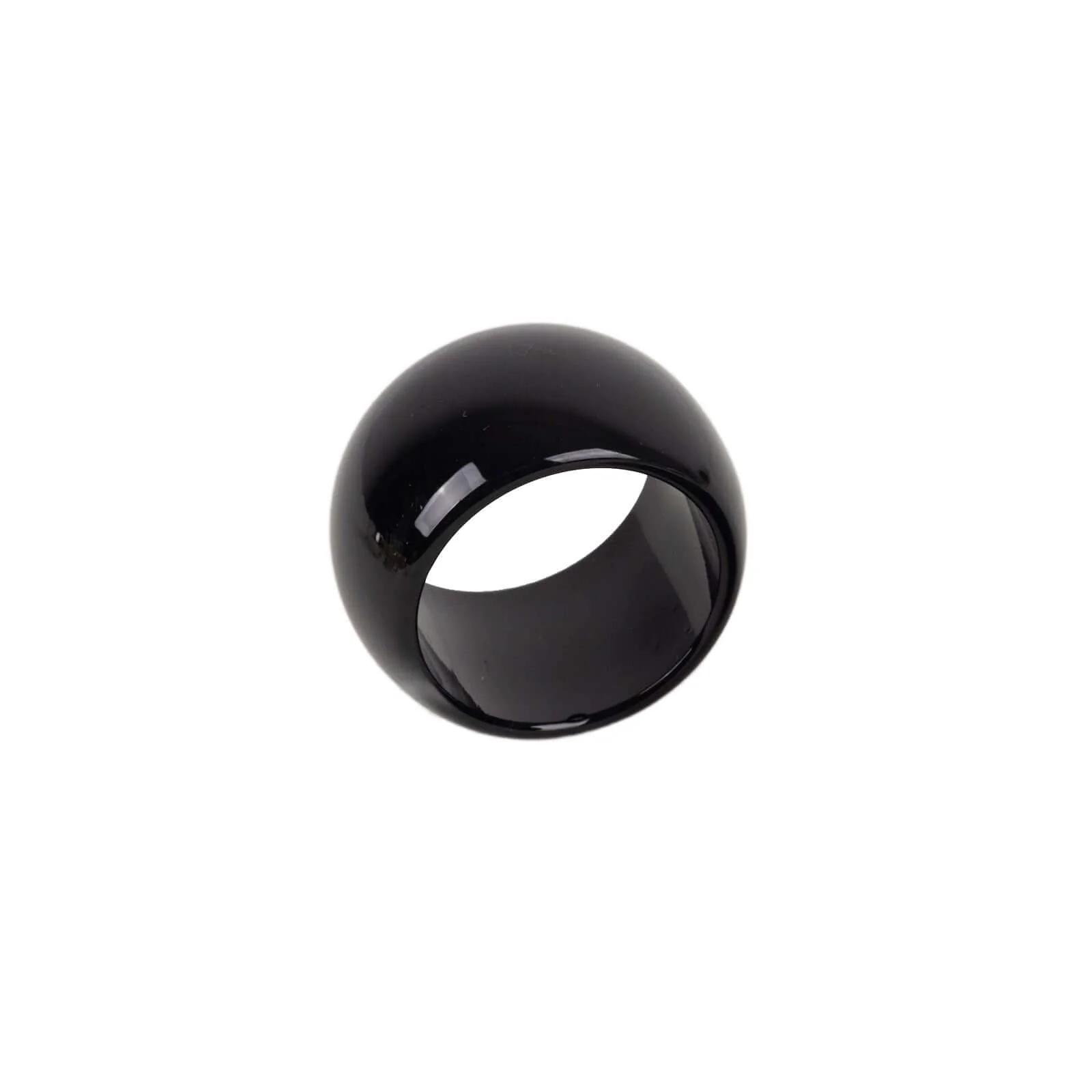 4 Pack Shiny Metallic Black Acrylic Napkin Rings - Image 6