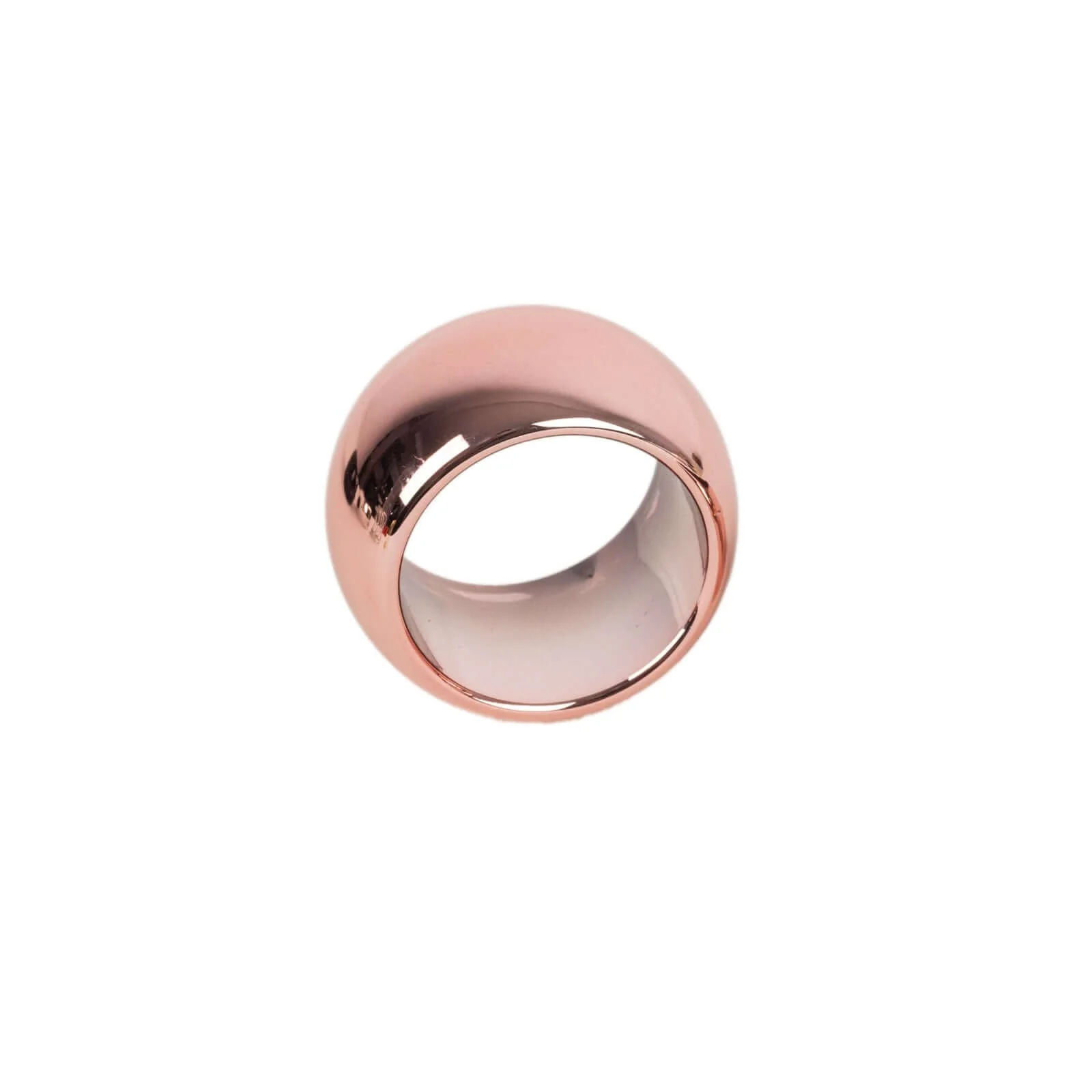 4 Pack Shiny Metallic Rose Gold Acrylic Napkin Rings - Image 6