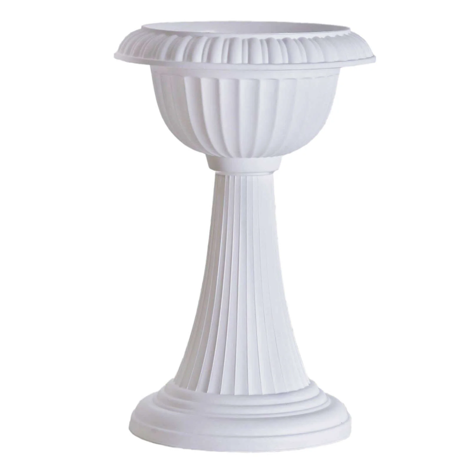 4 Pack White Italian Inspired Pedestal Stand Flower Plant Pillar 22" Tall PVC - Image 5