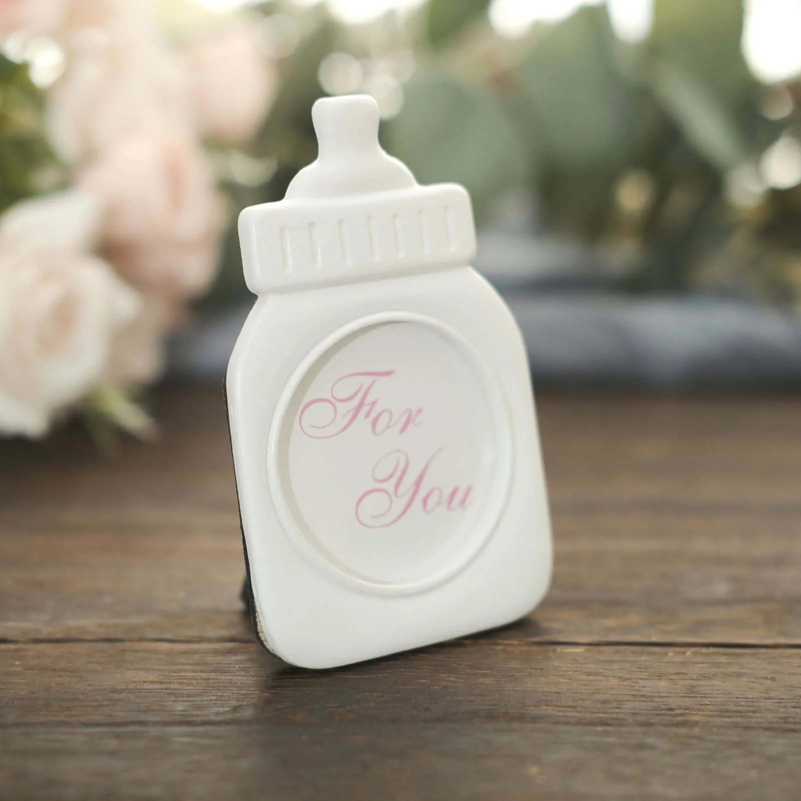 4 Pack White Resin Baby Feeding Bottle Picture Frame Party Favors, Baby Shower Favors, Gender Reveal Party Gifts 4" - Image 6