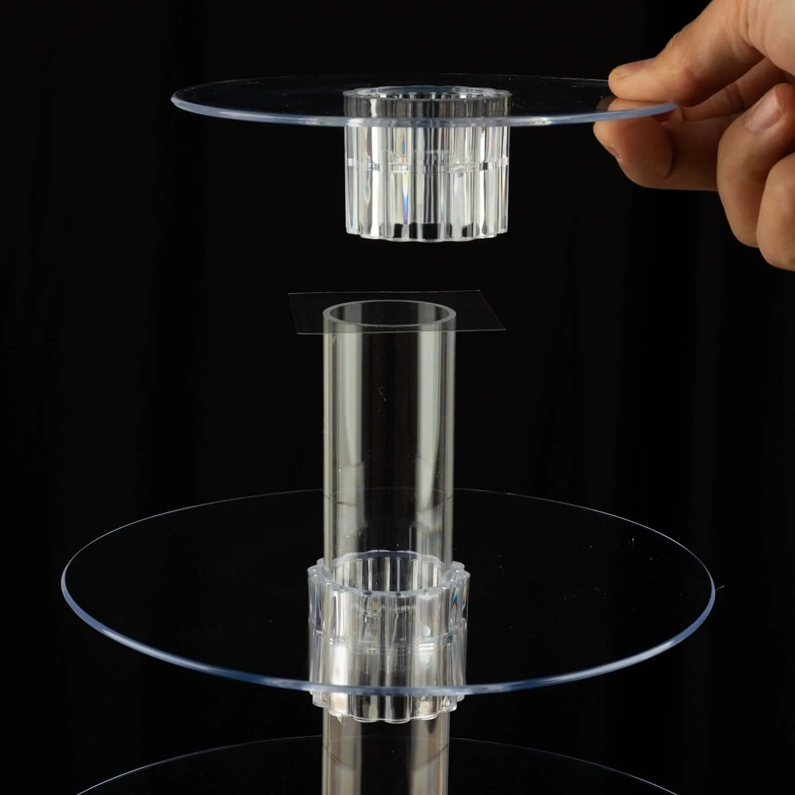 4-Tier Acrylic Round Cupcake Stand 14" Clear - Heavy Duty Reusable Dessert Tower Holder Pastry Display with Film Sheets for Special Events & Catering Displays - Image 16