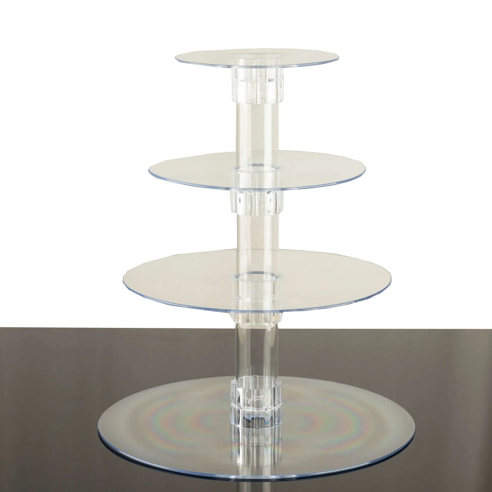 4-Tier Acrylic Round Cupcake Stand 14" Clear - Heavy Duty Reusable Dessert Tower Holder Pastry Display with Film Sheets for Special Events & Catering Displays - Image 17
