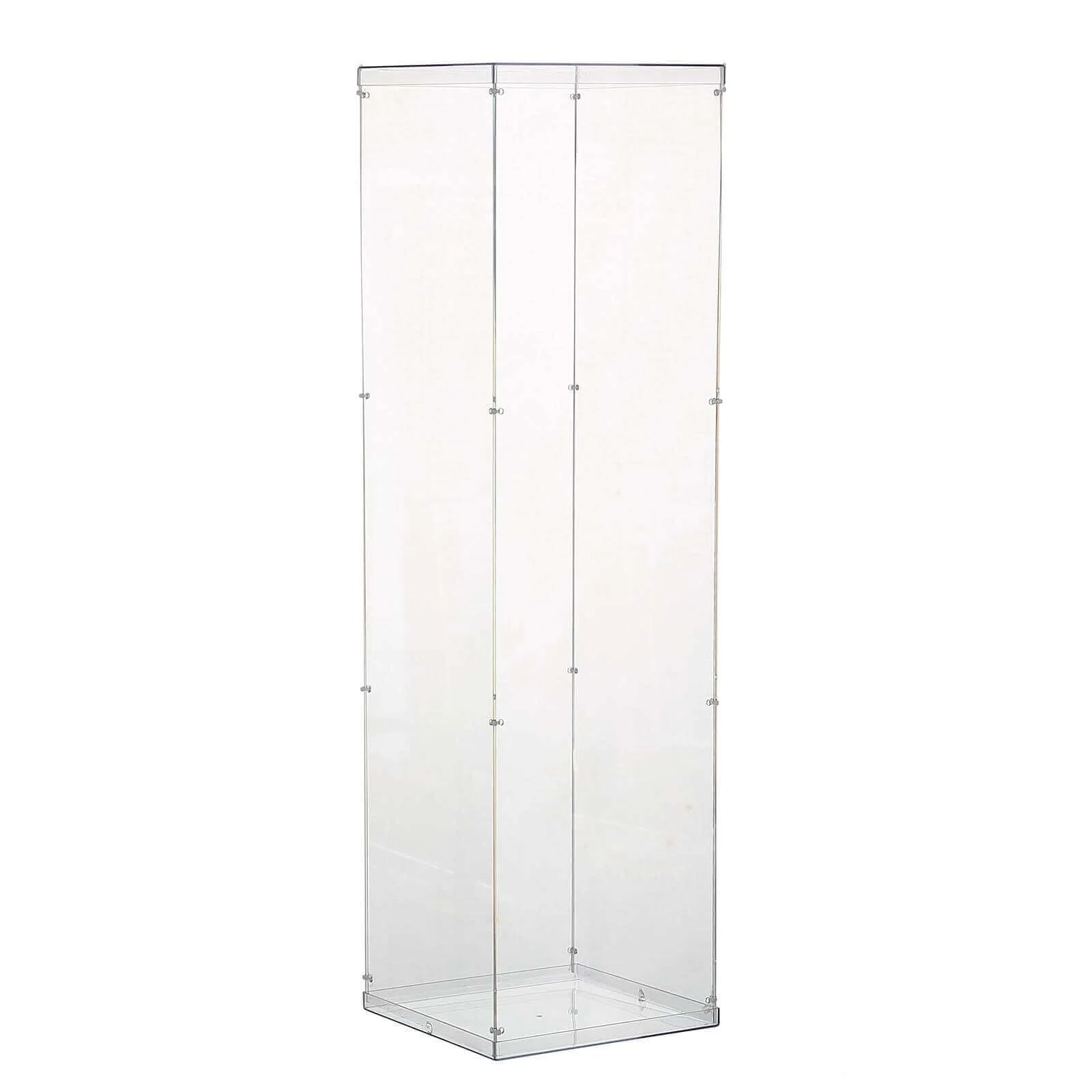 Floor Standing Clear Acrylic Pedestal Riser, Transparent Display Box with Interchangeable Lid and Base 40" - Image 6