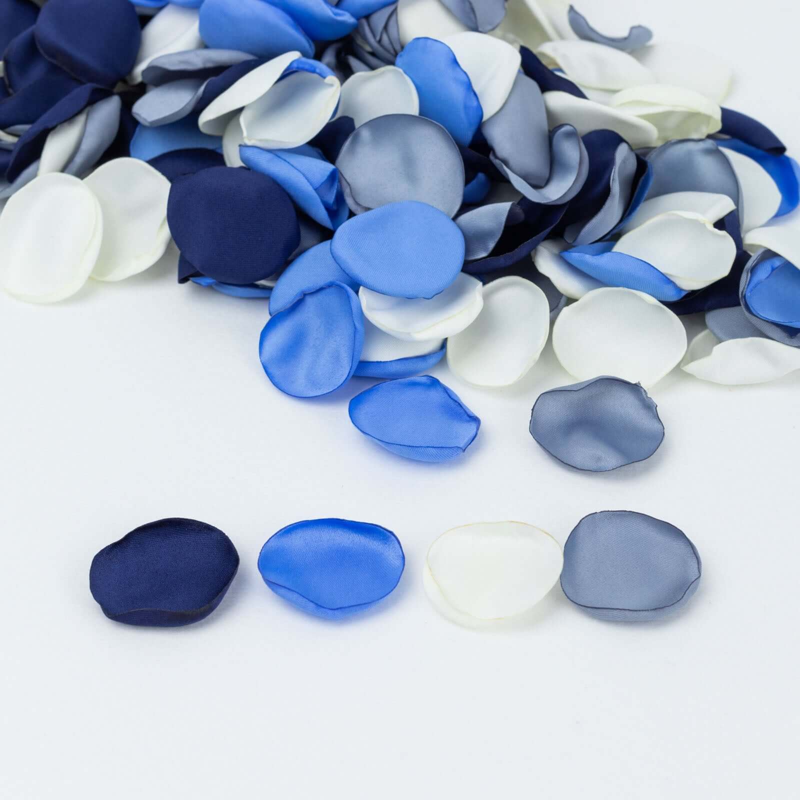 400-Pack Silk Rose Petals Confetti 2" Round Dusty Blue Mix Matte - Life-Like Flower Petals for Table Decor - Image 7