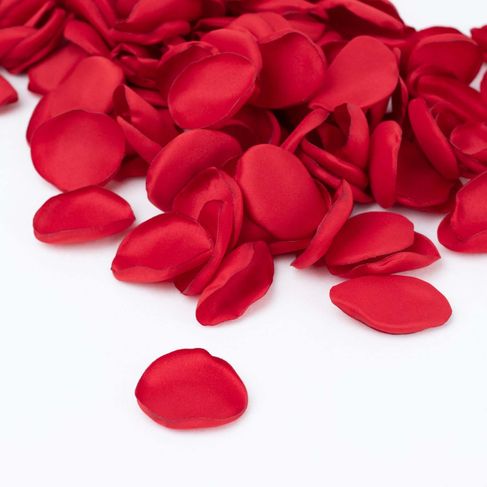 400-Pack Silk Rose Petals Confetti 2" Round Red Matte - Life-Like Flower Petals for Table Decor - Image 5