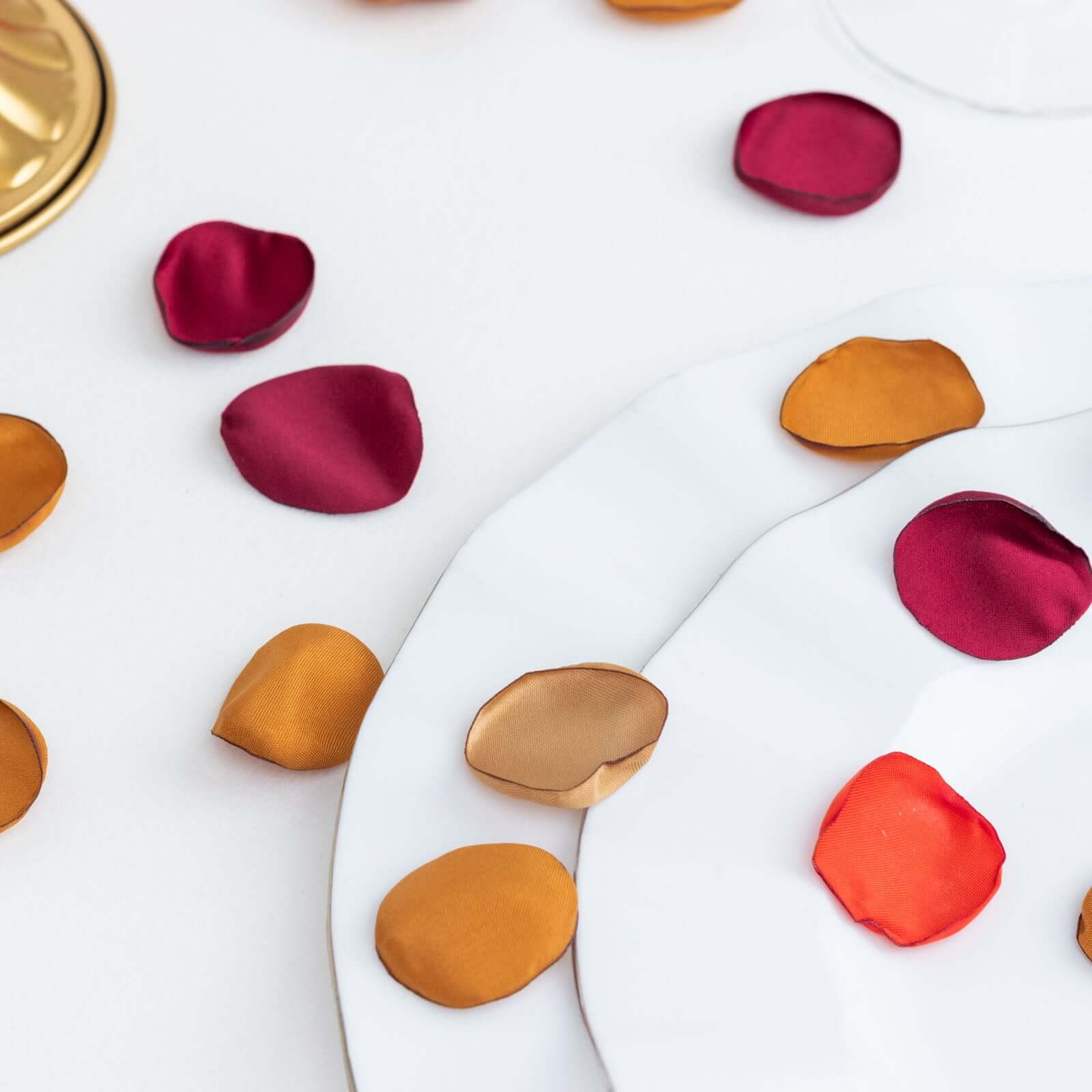 400-Pack Silk Rose Petals Confetti 2" Round Terracotta Mix Matte - Life-Like Flower Petals for Table Decor - Image 6
