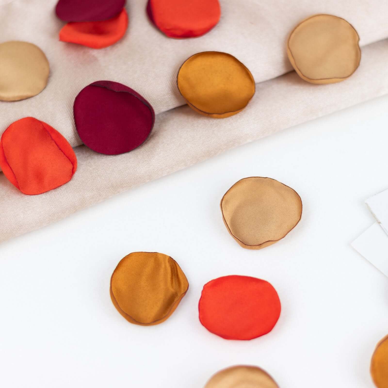 400-Pack Silk Rose Petals Confetti 2" Round Terracotta Mix Matte - Life-Like Flower Petals for Table Decor - Image 9