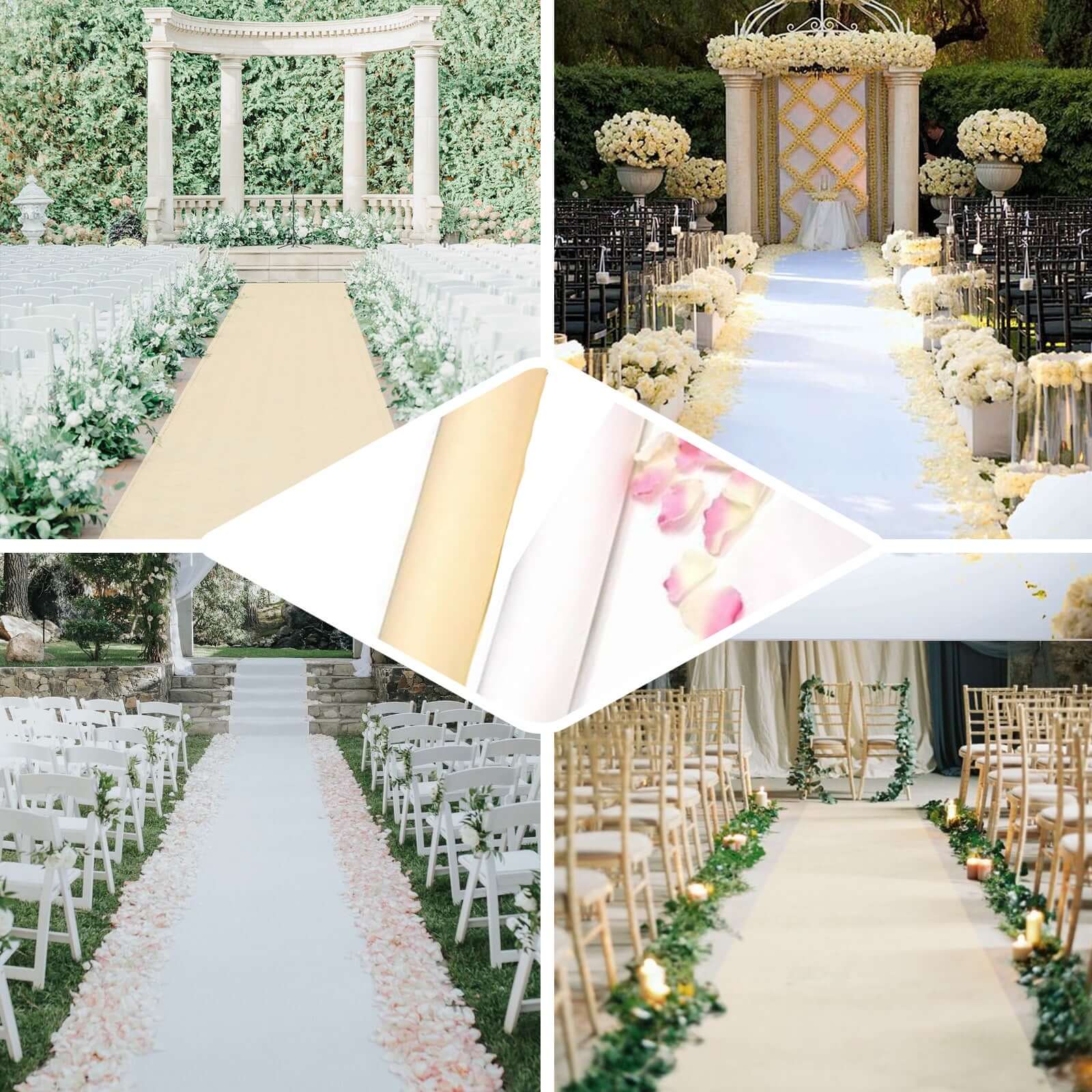 Elegant White PVC Aisle Runner for Stunning Wedding Decor - Image 4