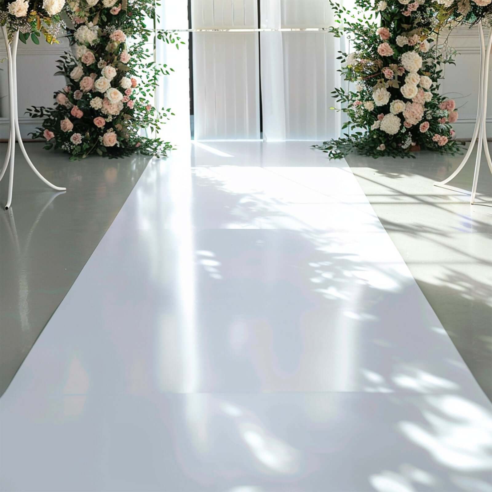 Elegant White PVC Aisle Runner for Stunning Wedding Decor - Image 6