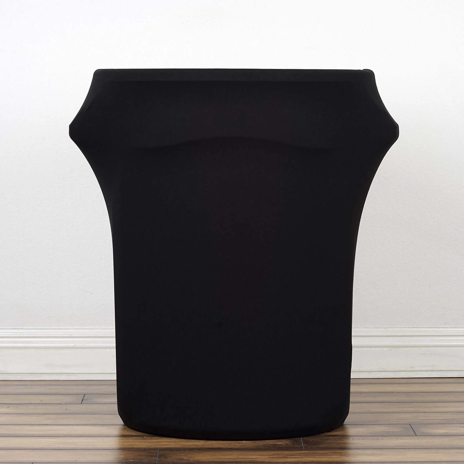Black Stretch Spandex Round Trash Bin Container Cover 41-50 Gallons - Image 6