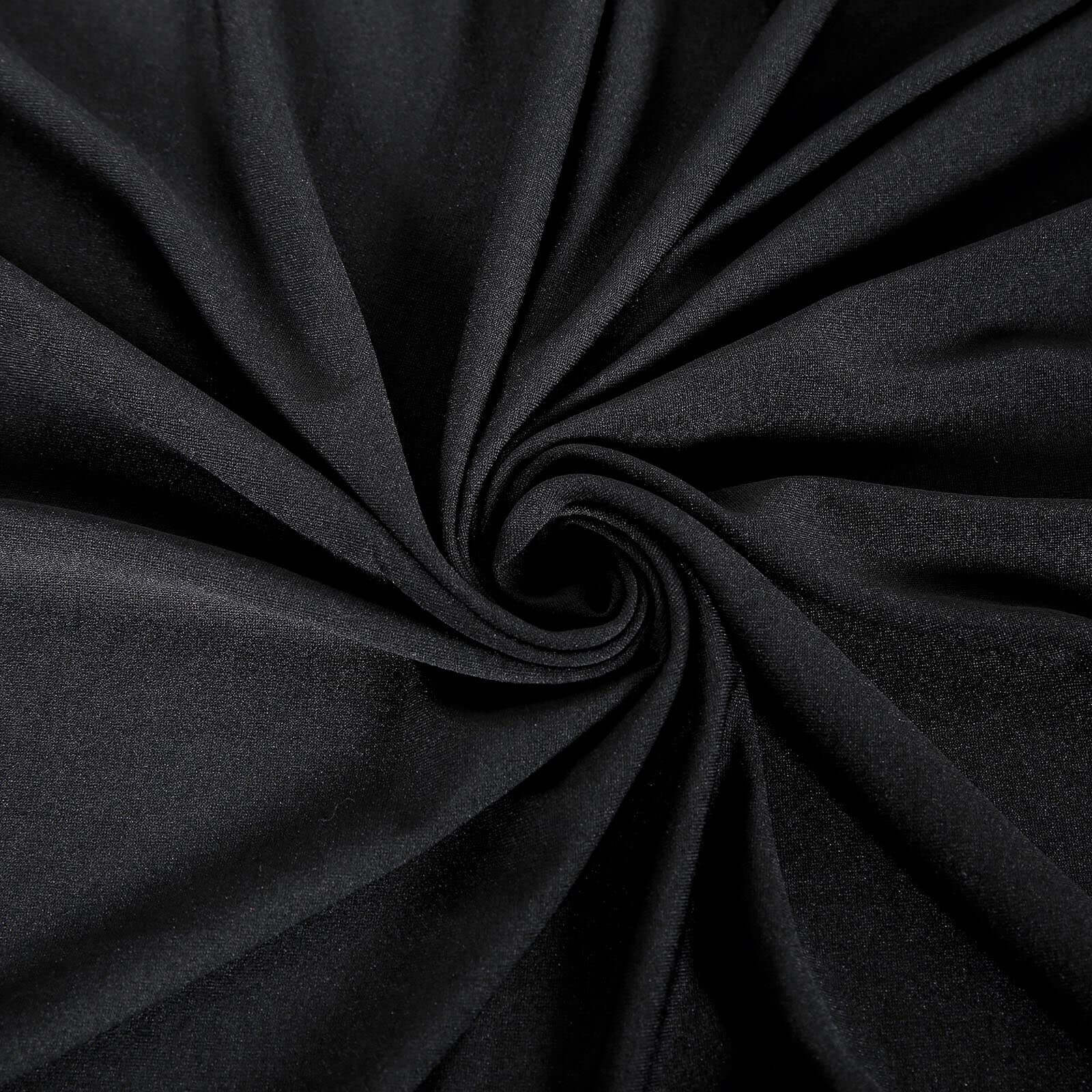 Black Stretch Spandex Round Trash Bin Container Cover 41-50 Gallons - Image 8