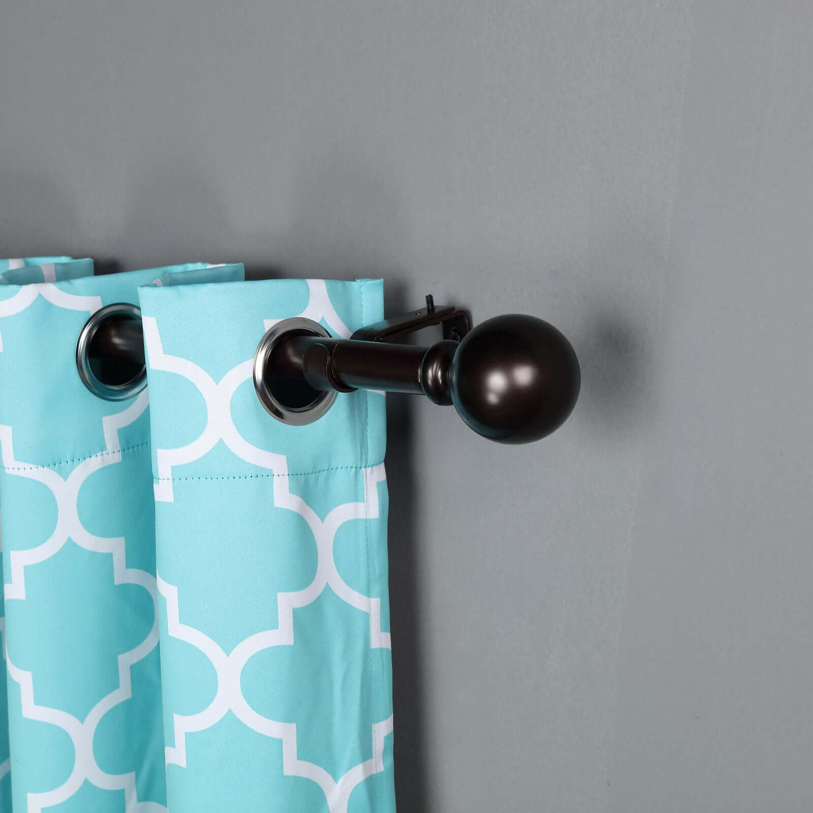 Adjustable Curtain Rod Set, Bronze, Round Finials 42"-126" - Image 15