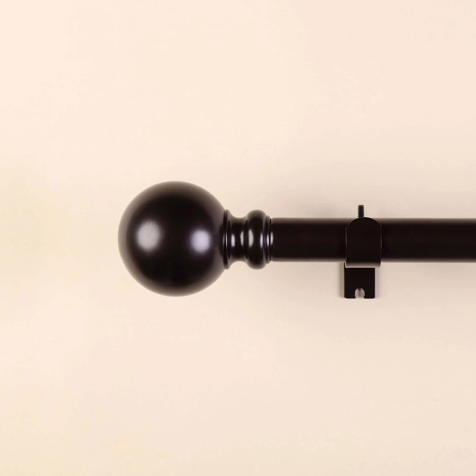 Adjustable Curtain Rod Set, Bronze, Round Finials 42"-126" - Image 2