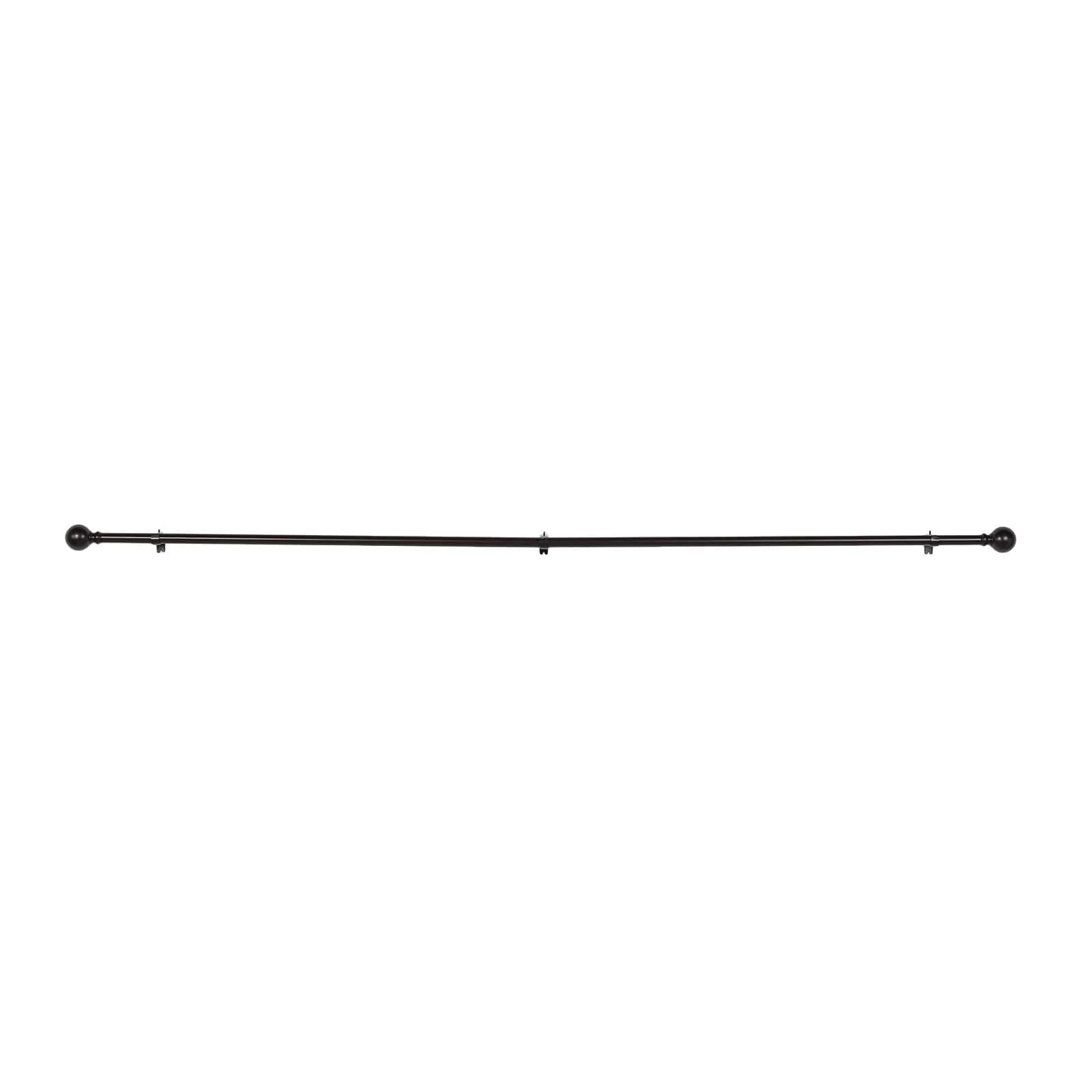 Adjustable Curtain Rod Set, Bronze, Round Finials 42"-126" - Image 8