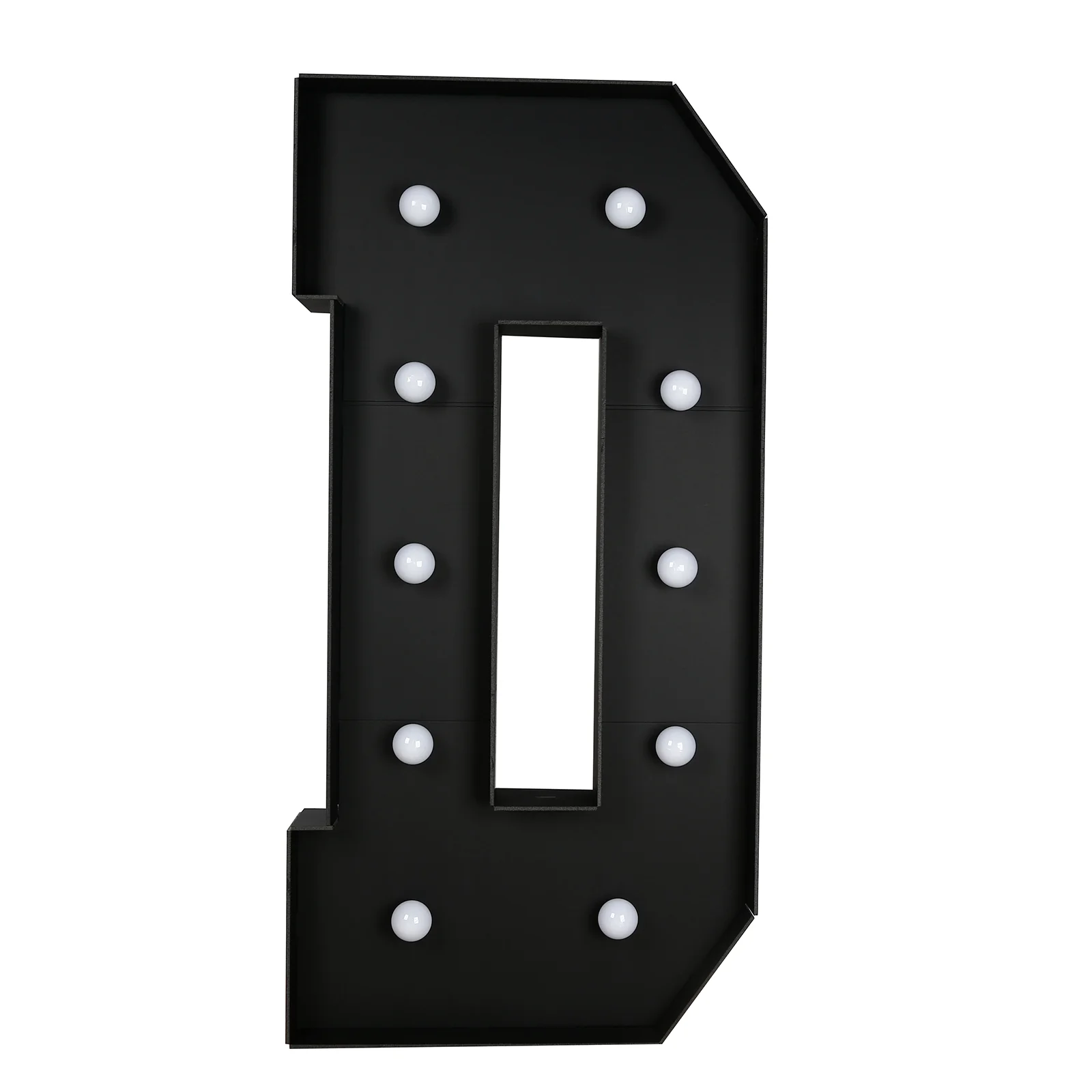 4ft Giant LED Marquee Letter "D", Black Pre-Cut Foam Board with 10 Warm White Battery Operated LEDs, Glue Gun and Sticks - Image 6