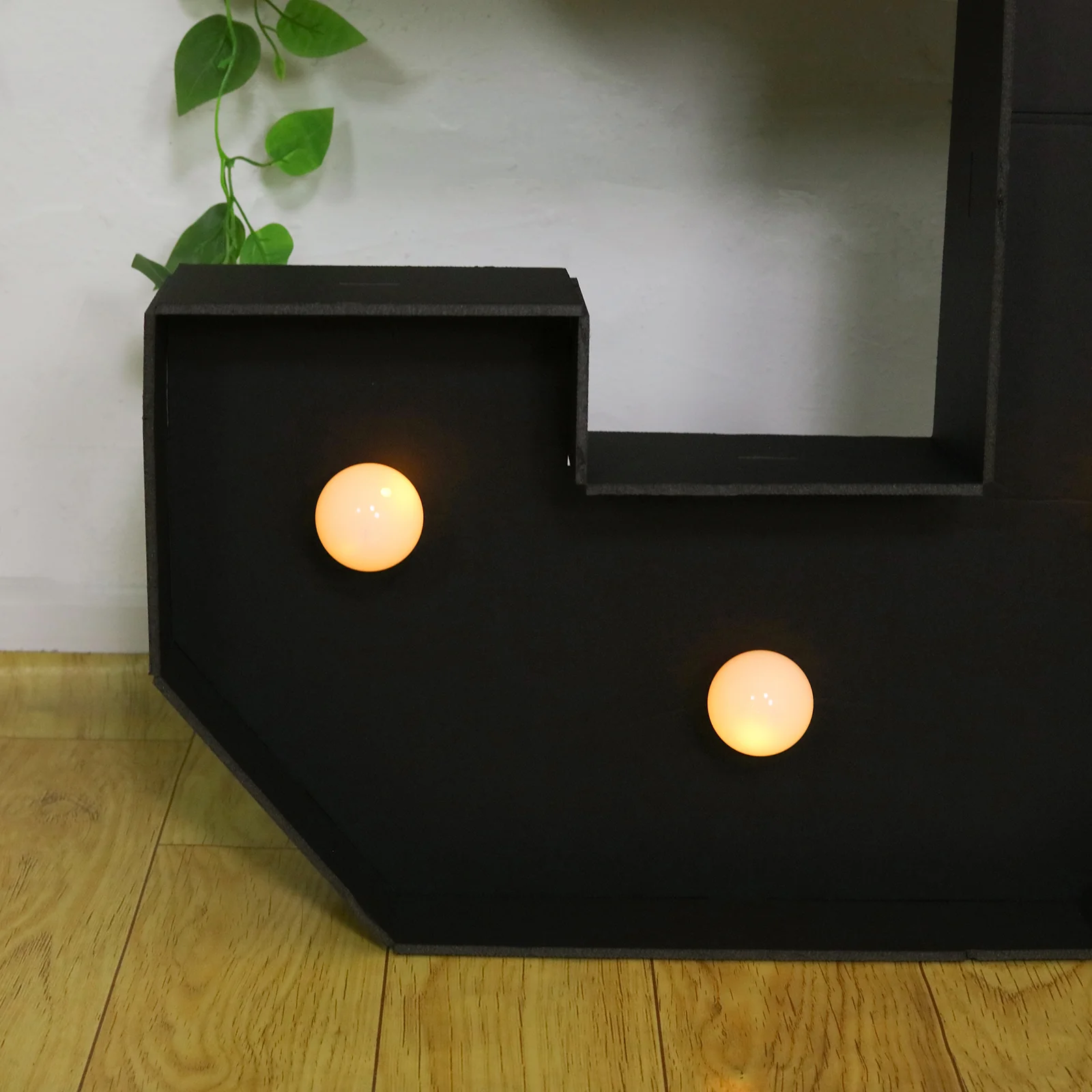 4ft Giant LED Marquee Number "9", Black Pre-Cut Foam Board with 10 Warm White Battery Operated LEDs, Glue Gun and Sticks - Image 2