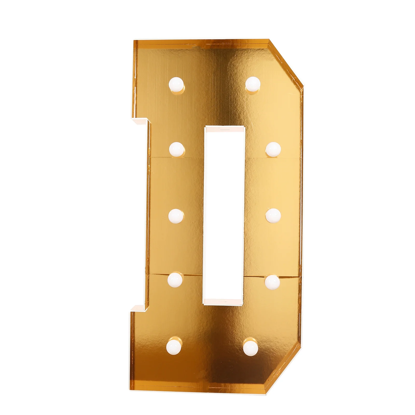4ft Giant LED Marquee Letter "D", Gold Pre-Cut Foam Board with 10 Warm White Battery Operated LEDs, Glue Gun and Sticks - Image 6