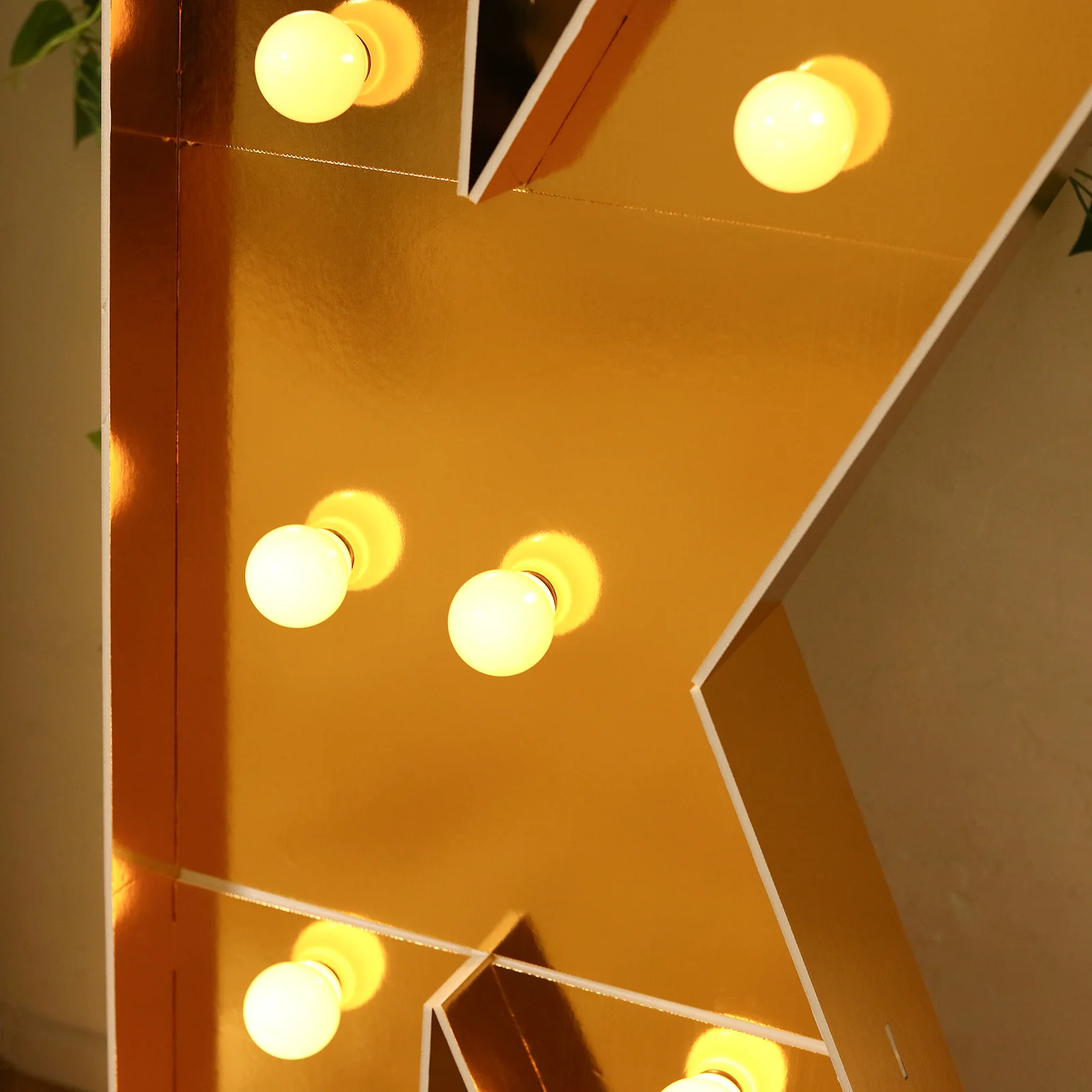 4ft Giant LED Marquee Letter "K", Gold Pre-Cut Foam Board with 10 Warm White Battery Operated LEDs, Glue Gun and Sticks - Image 8