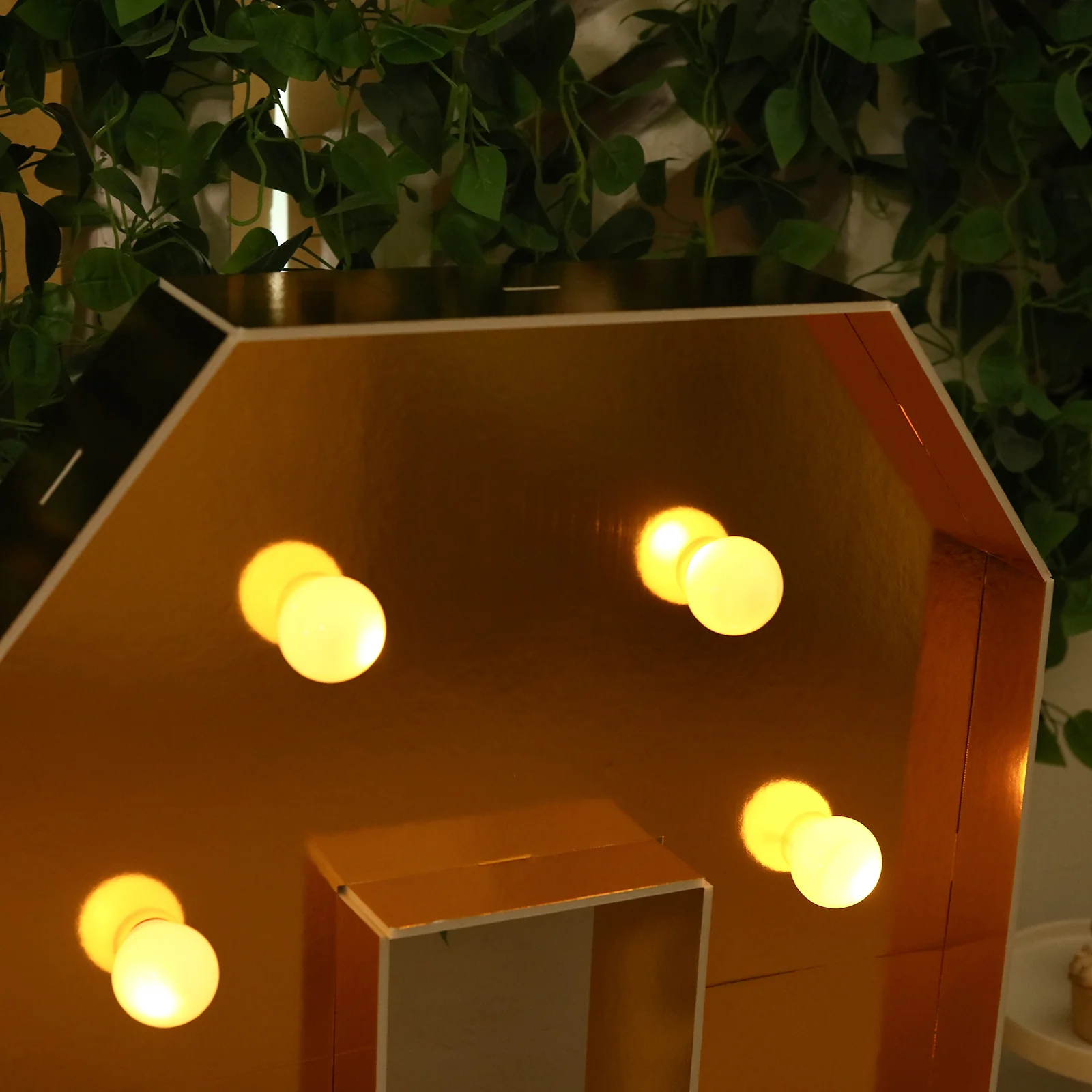 4ft Giant LED Marquee Letter "O", Gold Pre-Cut Foam Board with 10 Warm White Battery Operated LEDs, Glue Gun and Sticks - Image 7