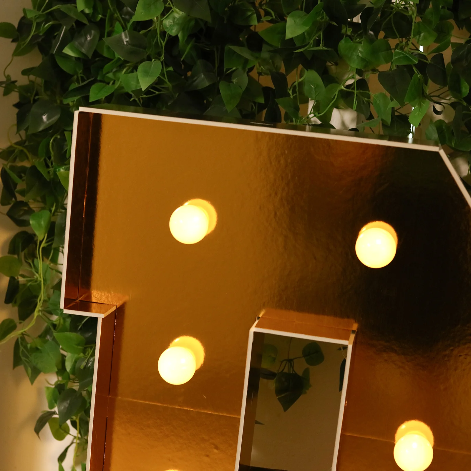 4ft Giant LED Marquee Letter "P", Gold Pre-Cut Foam Board with 10 Warm White Battery Operated LEDs, Glue Gun and Sticks - Image 8