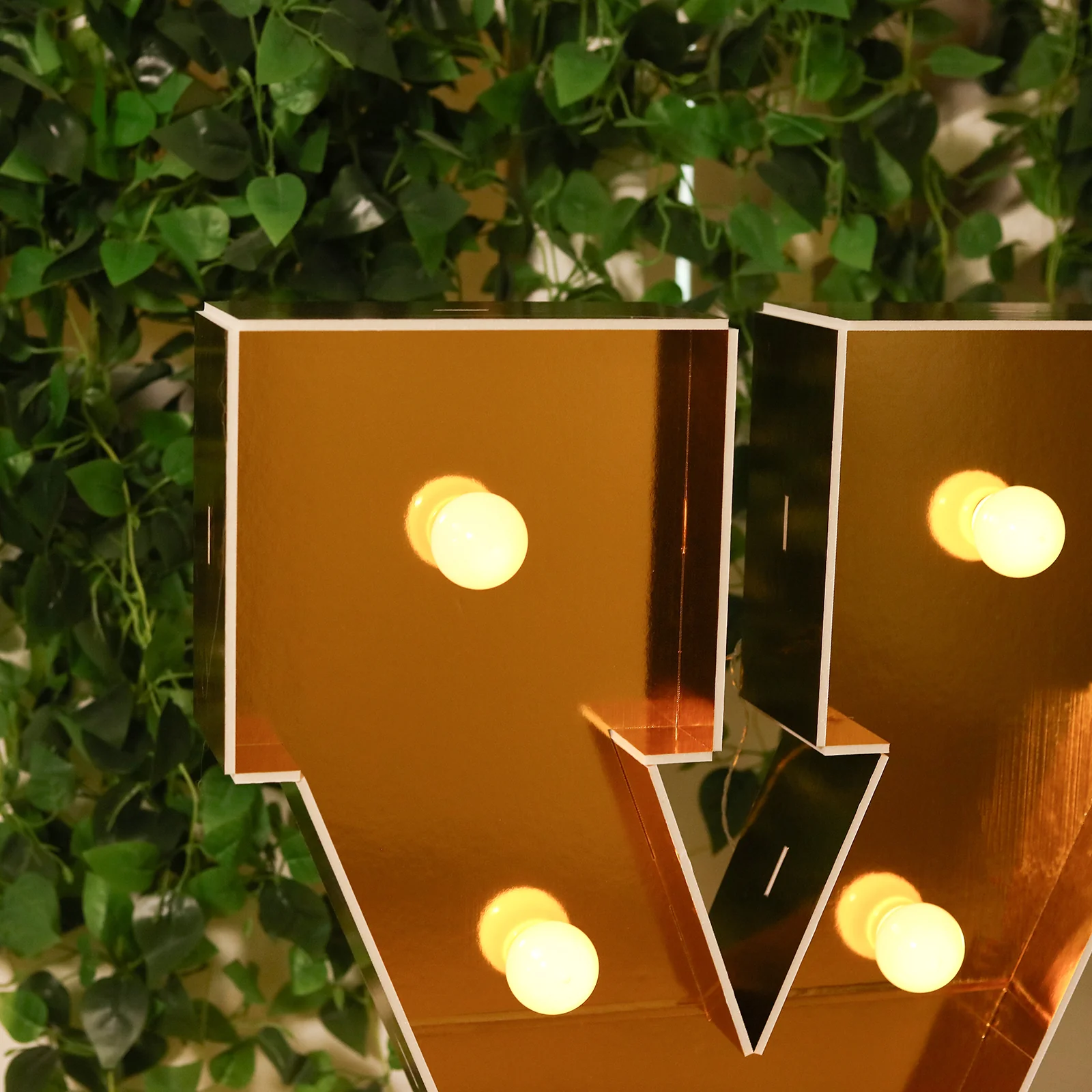 4ft Giant LED Marquee Letter "X", Gold Pre-Cut Foam Board with 10 Warm White Battery Operated LEDs, Glue Gun and Sticks - Image 8