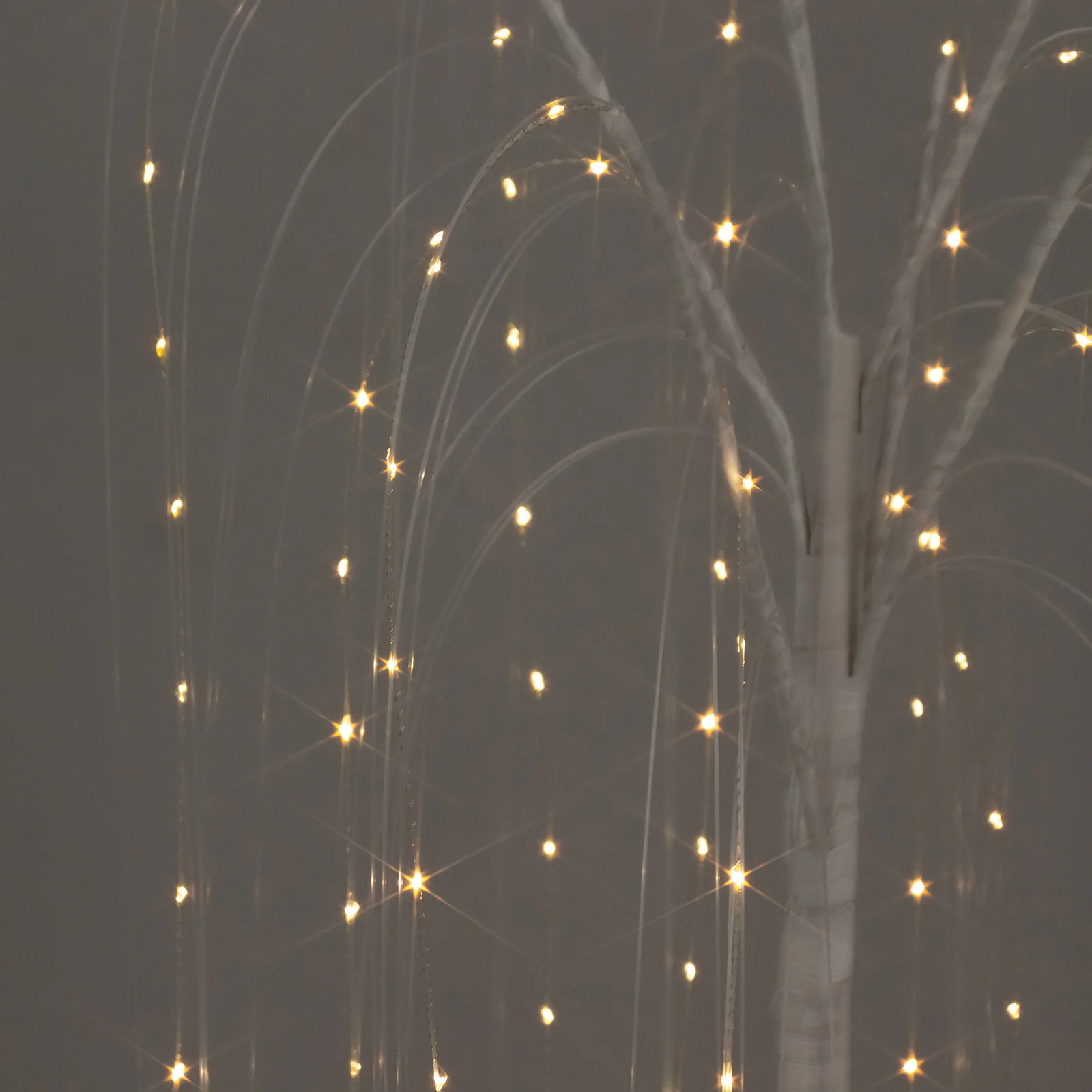 4ft LED Weeping Willow Tree Light, Battery Operated White Decorative Tree with 180 Warm White LEDs - Image 7