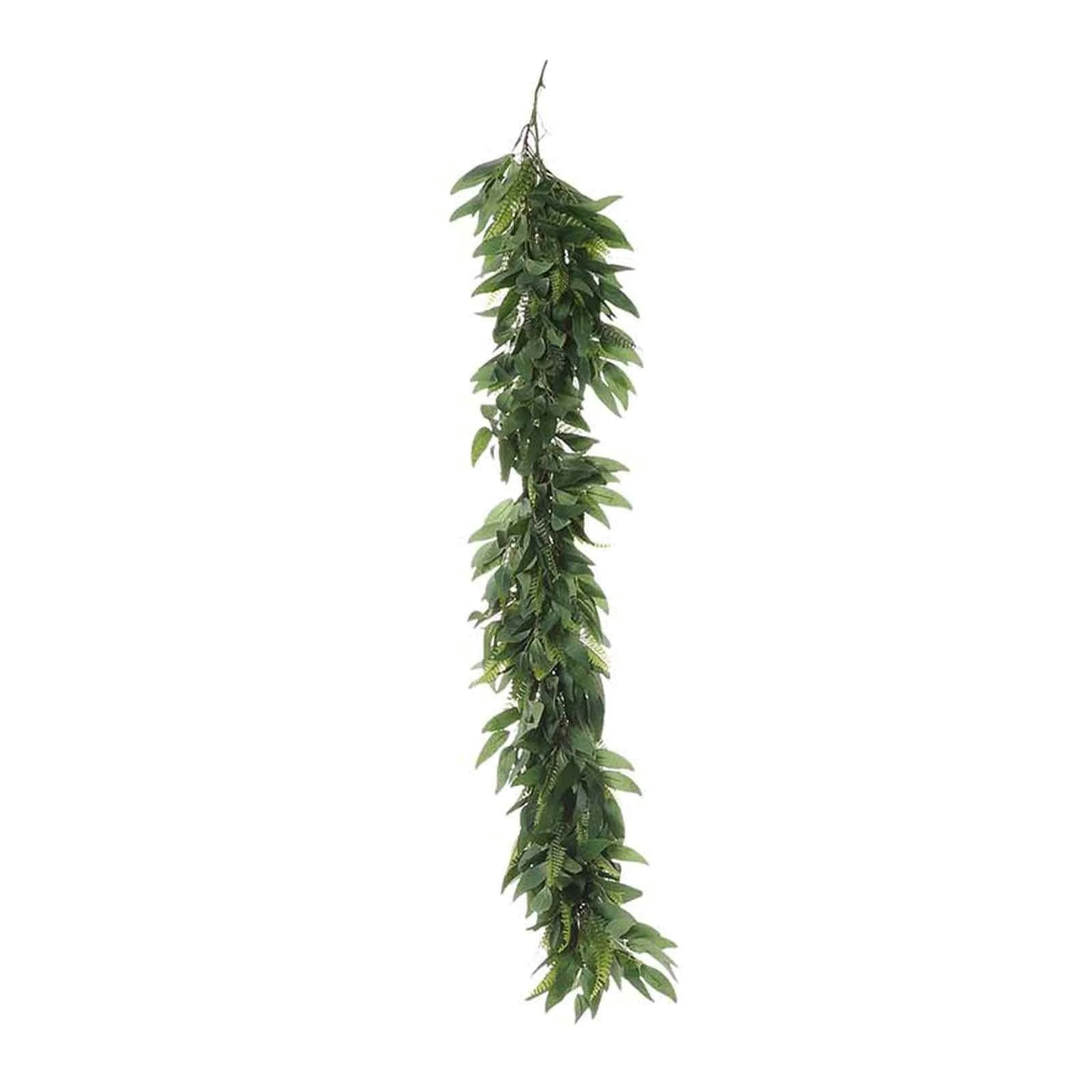 Real Touch Green Artificial Willow and Frond Leaves Garland Vine 4ft - Image 6
