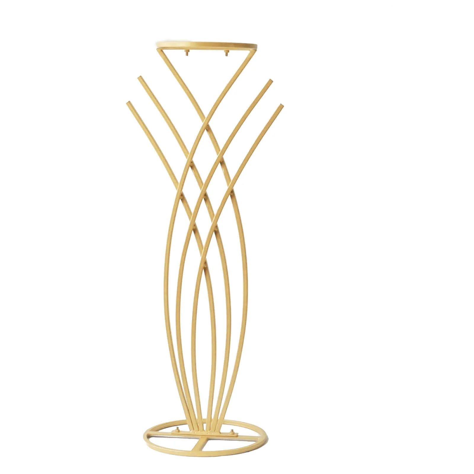 Gold Metal Mermaid Tail Flower Frame Table Centerpiece, Wedding Floral Display Stand 4ft Tall - Image 6
