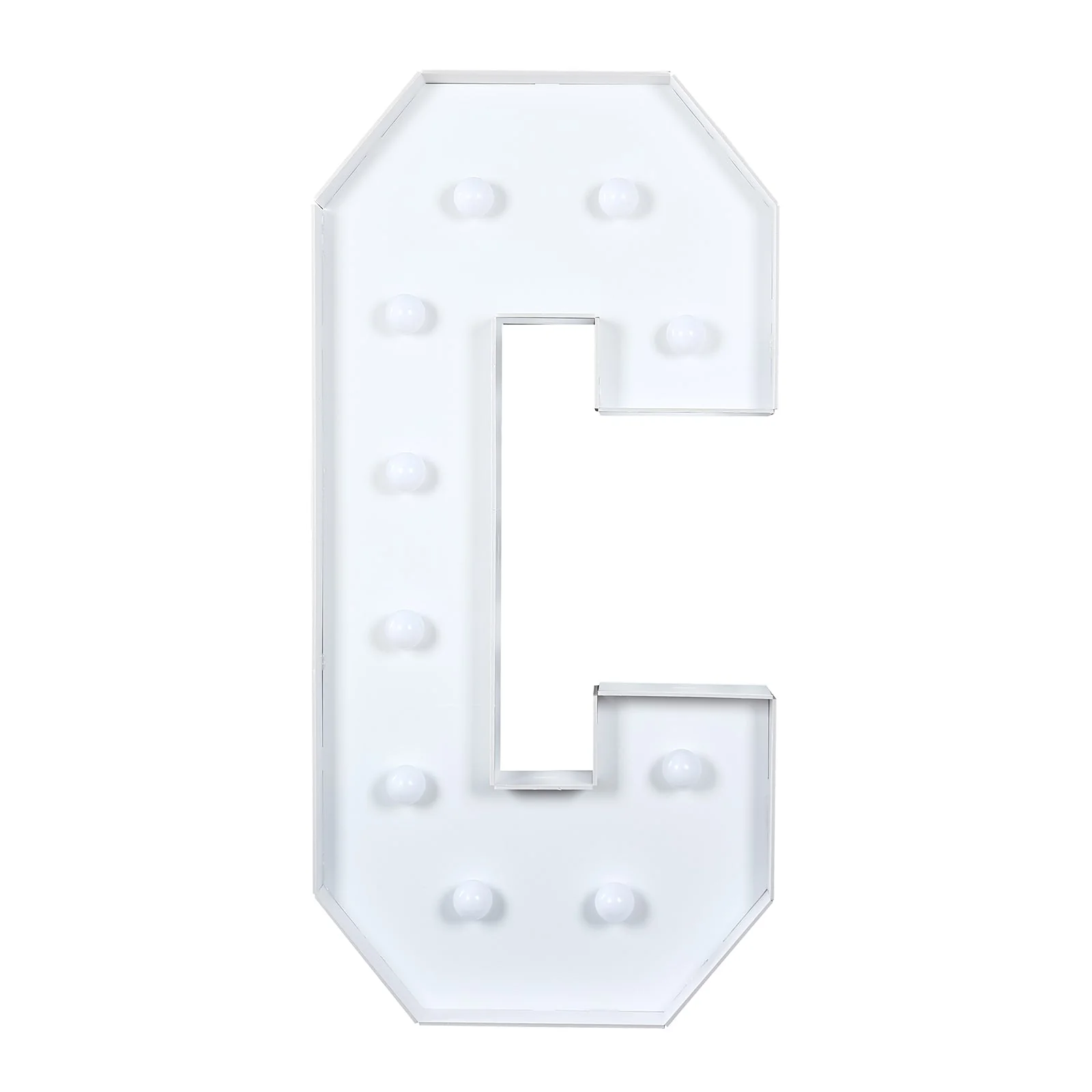 4ft Giant LED Marquee Letter "C", White Pre-Cut Foam Board with 10 Warm White Battery Operated LEDs, Glue Gun and Sticks - Image 6