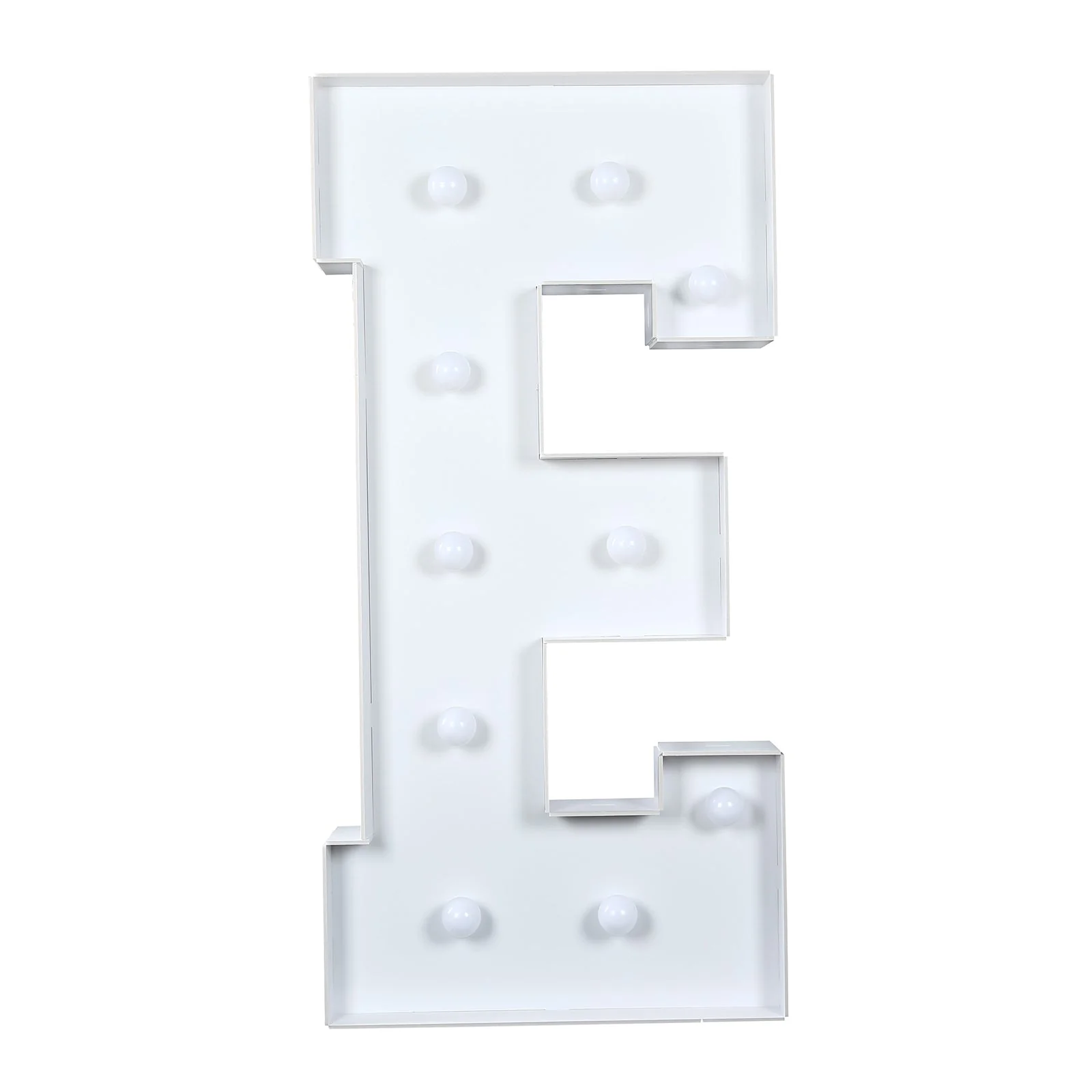 4ft Giant LED Marquee Letter "E", White Pre-Cut Foam Board with 10 Warm White Battery Operated LEDs, Glue Gun and Sticks - Image 6