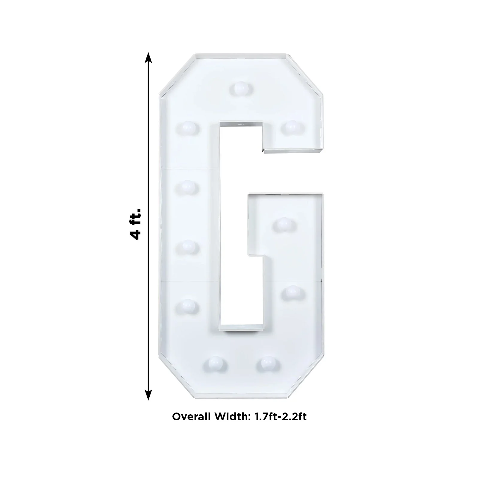 4ft Giant LED Marquee Letter "G", White Pre-Cut Foam Board with 10 Warm White Battery Operated LEDs, Glue Gun and Sticks - Image 3