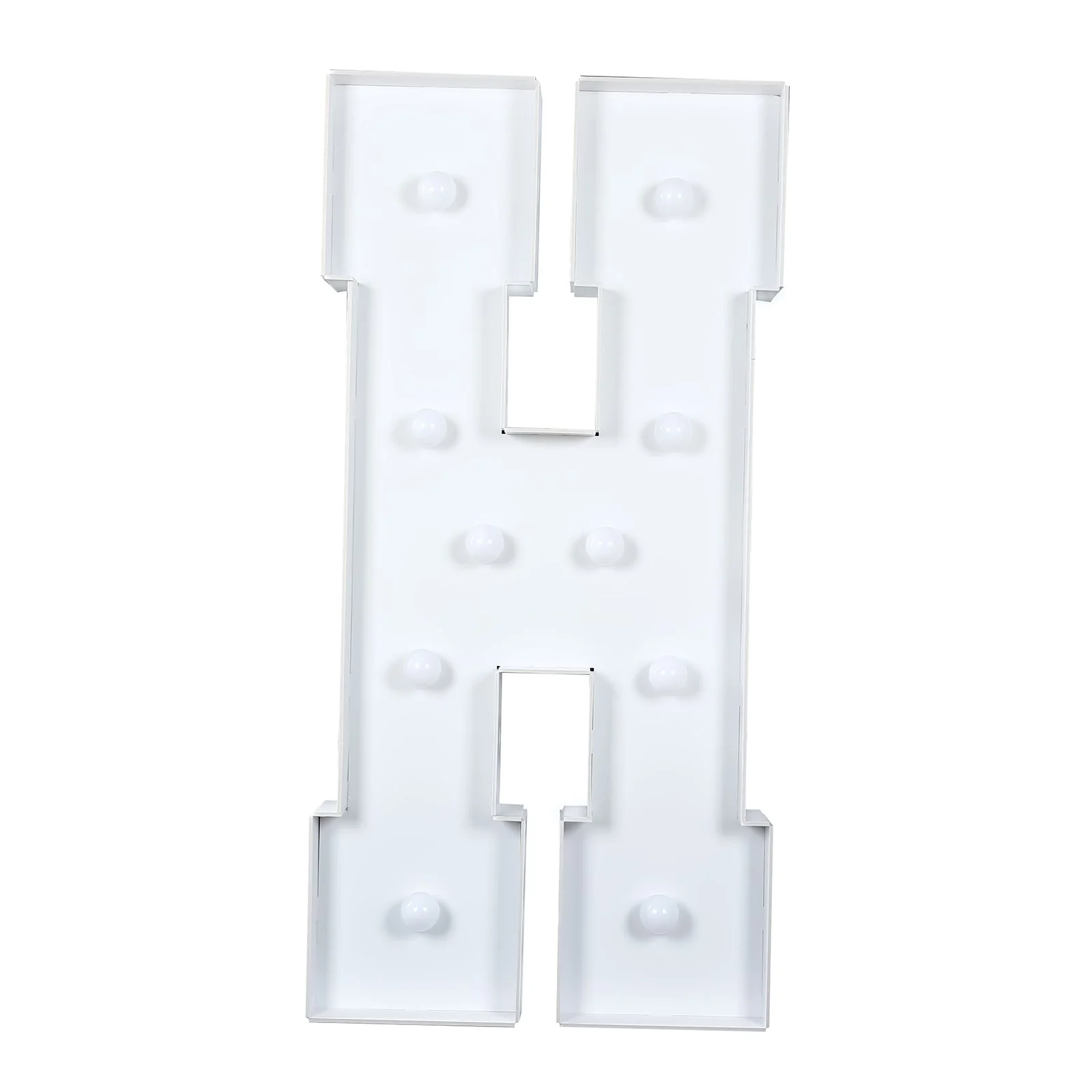 4ft Giant LED Marquee Letter "H", White Pre-Cut Foam Board with 10 Warm White Battery Operated LEDs, Glue Gun and Sticks - Image 6
