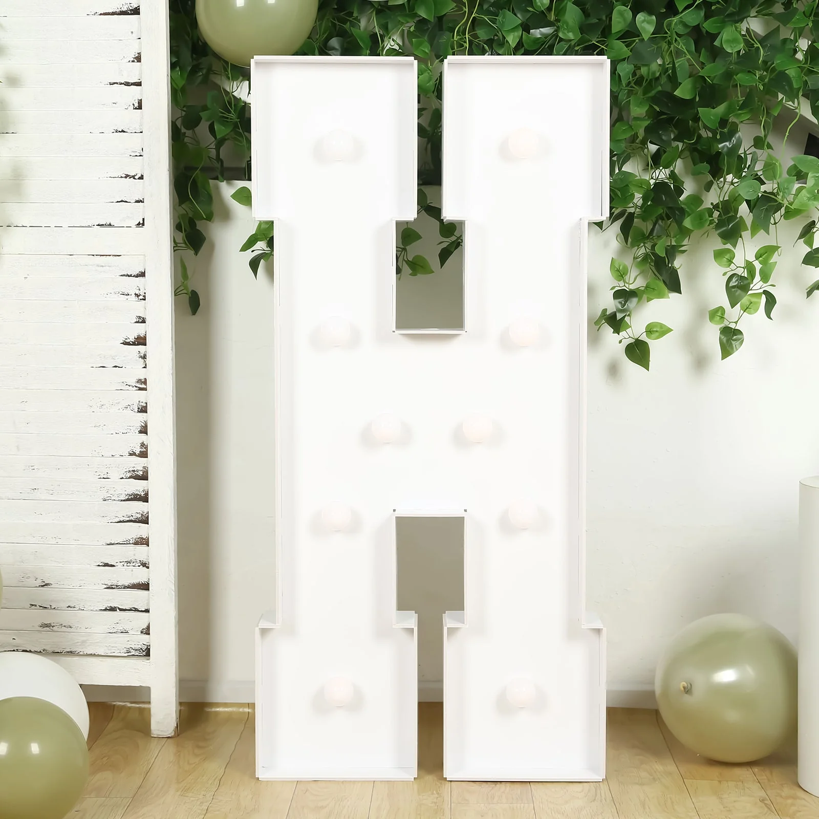 4ft Giant LED Marquee Letter "H", White Pre-Cut Foam Board with 10 Warm White Battery Operated LEDs, Glue Gun and Sticks - Image 7