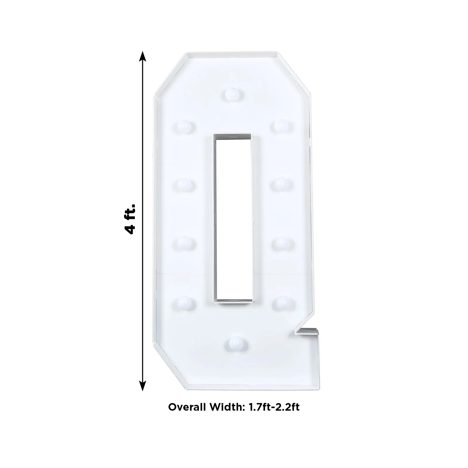 4ft Giant LED Marquee Letter "Q", White Pre-Cut Foam Board with 10 Warm White Battery Operated LEDs, Glue Gun and Sticks - Image 3