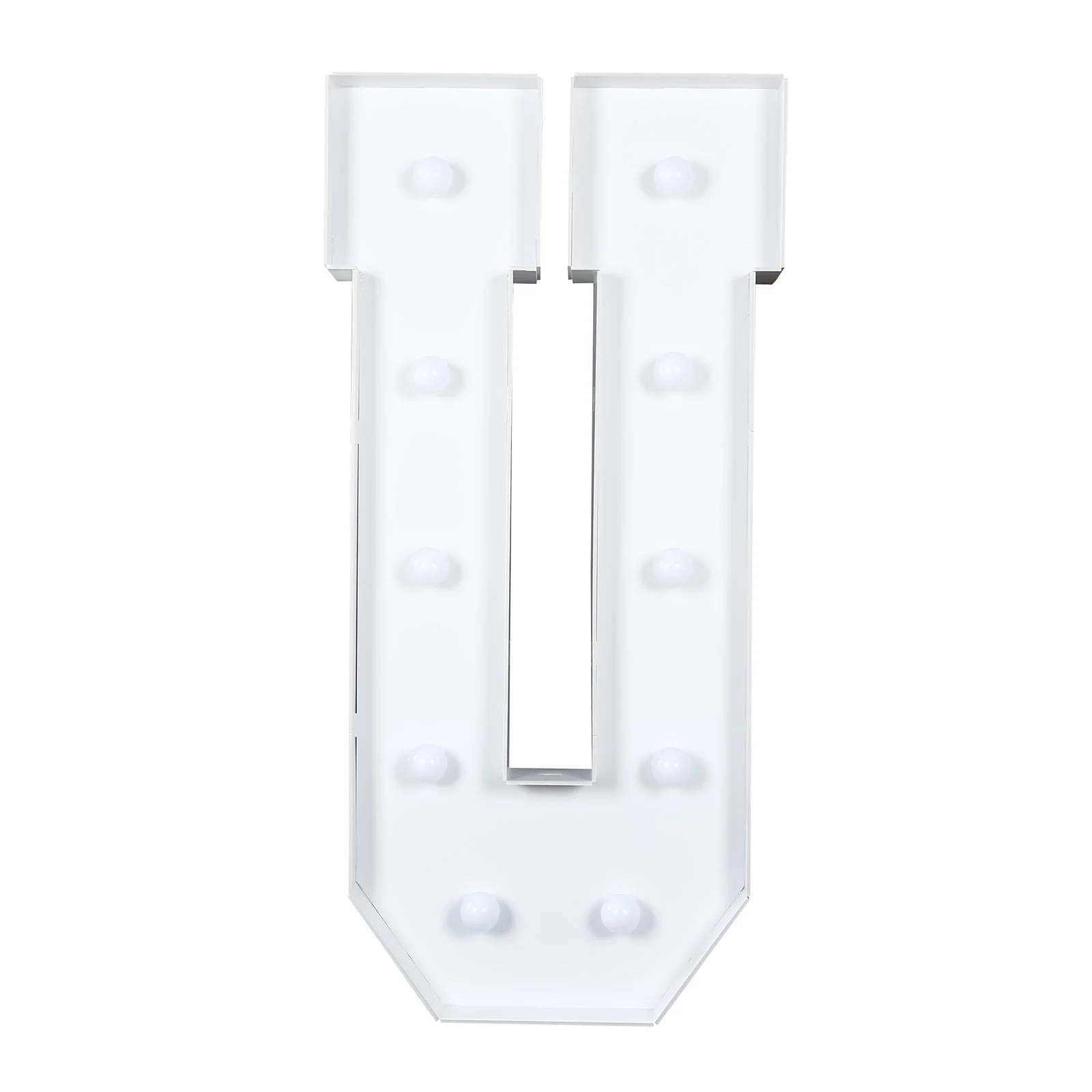 4ft Giant LED Marquee Letter "U", White Pre-Cut Foam Board with 10 Warm White Battery Operated LEDs, Glue Gun and Sticks - Image 6