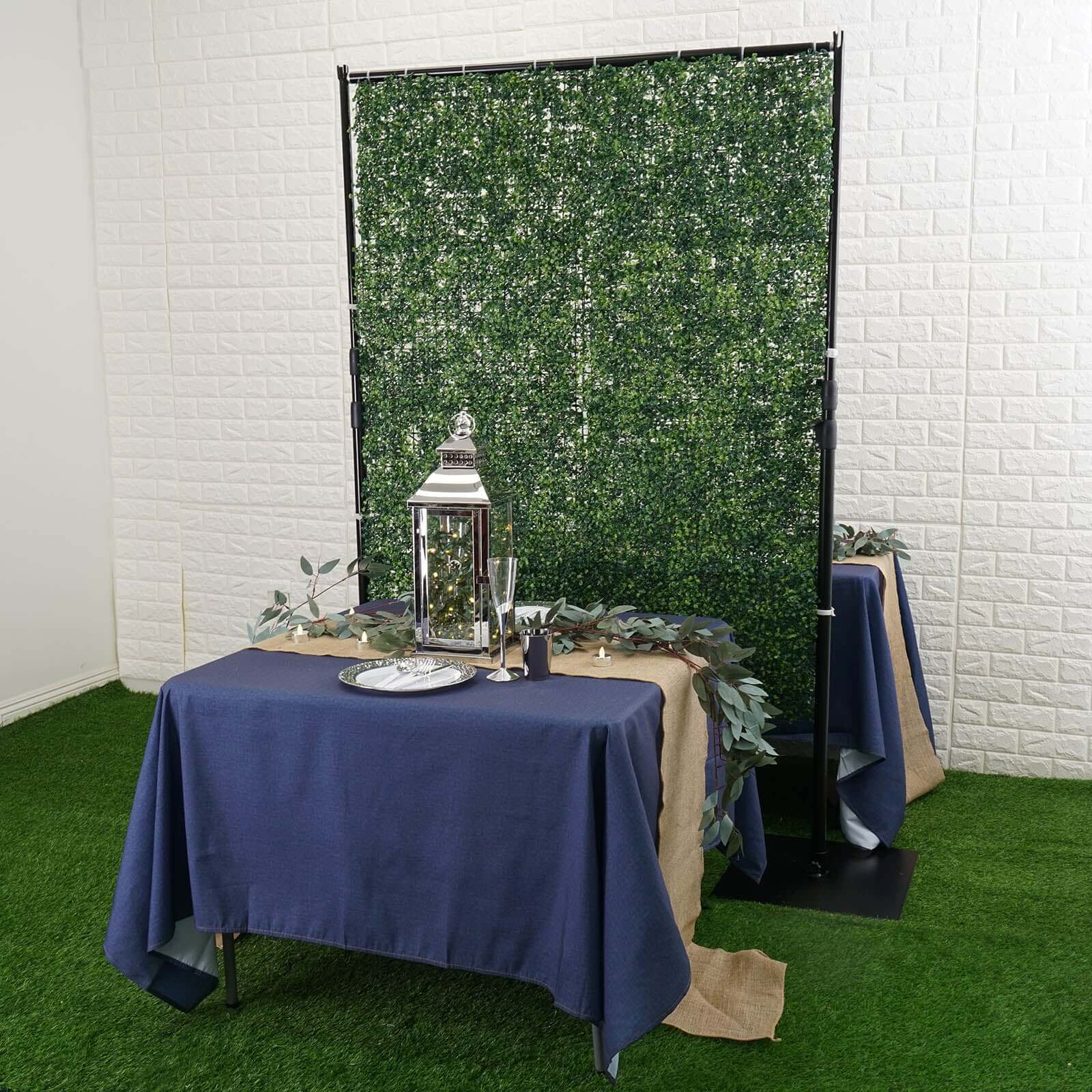 Portable Isolation Wall with Artificial Grass Wall Panels, Floor Standing Sneeze Guard 4FT x 9FT - Image 8