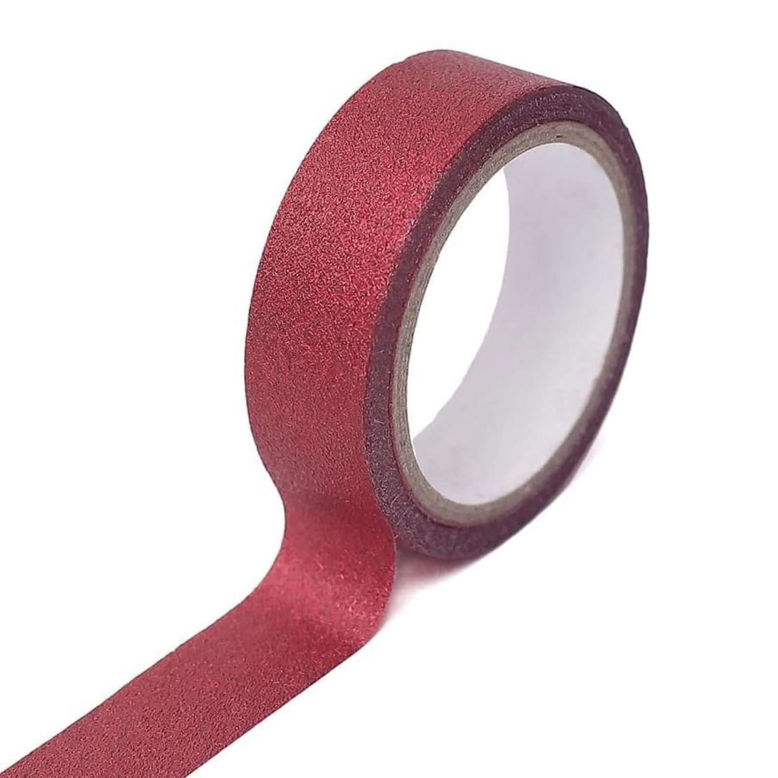 5 Pack Burgundy Washi DIY Craft Glitter Tape 0.5"x5 Yards - Image 14