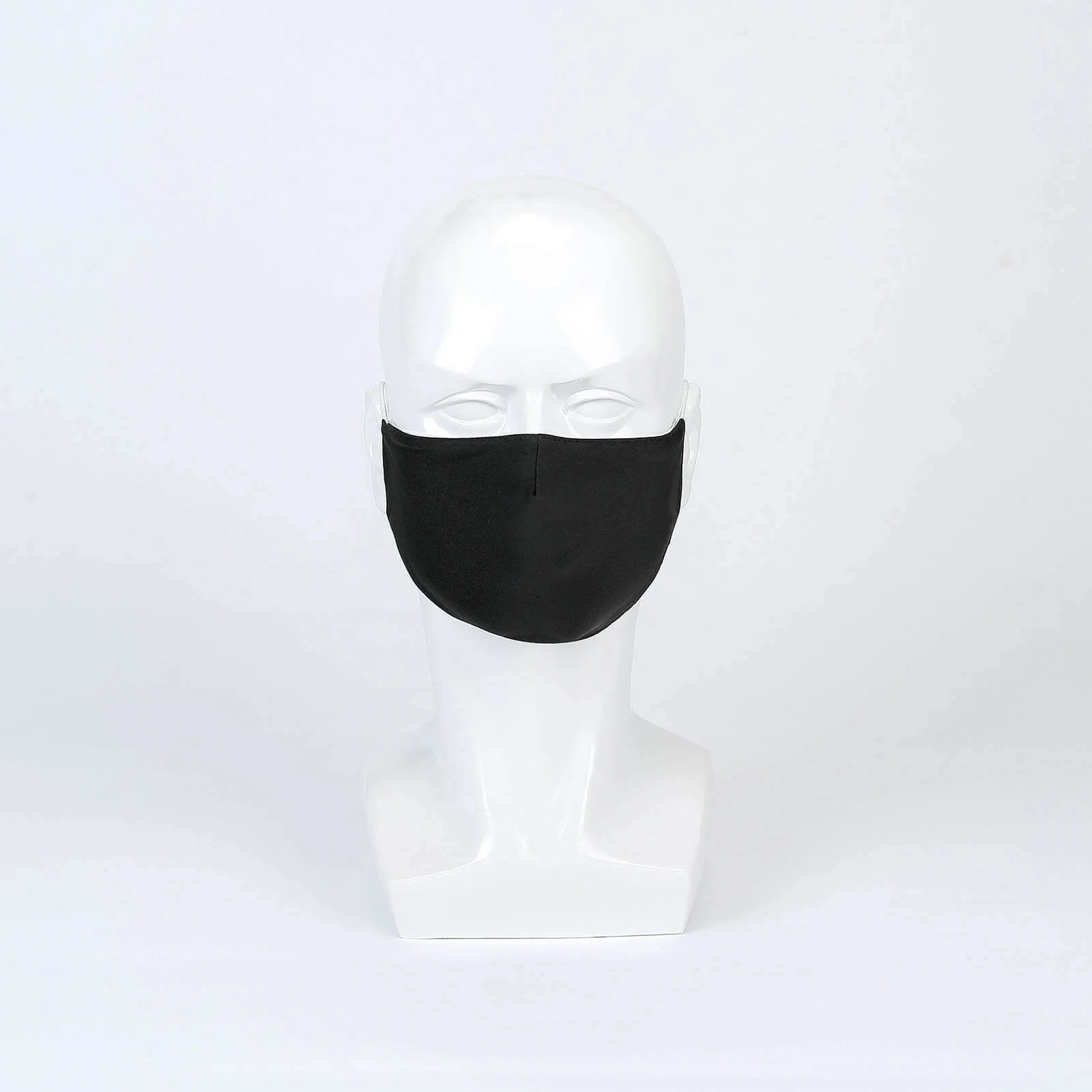 5 Pack Black Ultra Soft 100% Organic Cotton Face Masks, Reusable Fabric Masks With Soft Ear Loops 2 Ply - Image 2