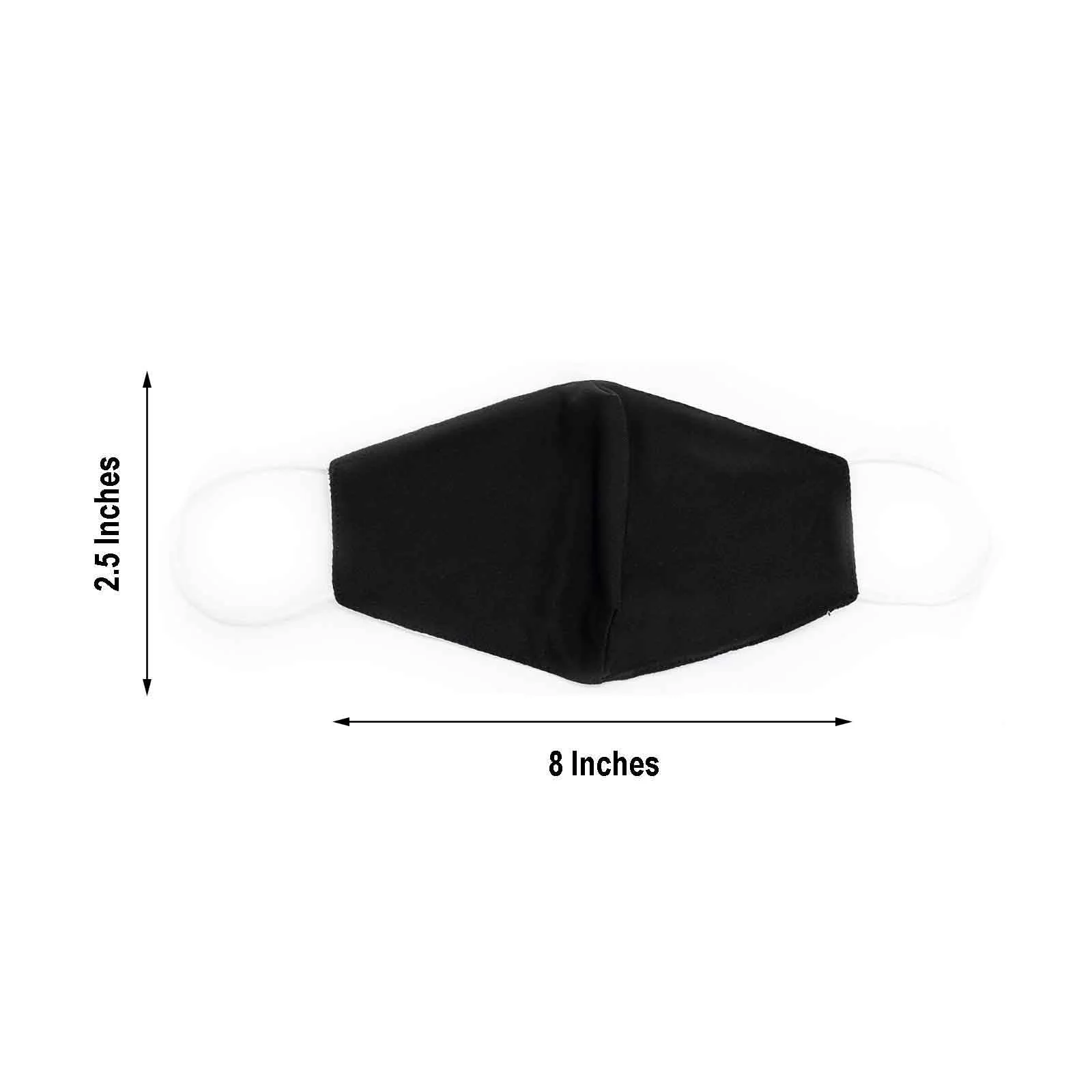 5 Pack Black Ultra Soft 100% Organic Cotton Face Masks, Reusable Fabric Masks With Soft Ear Loops 2 Ply - Image 3
