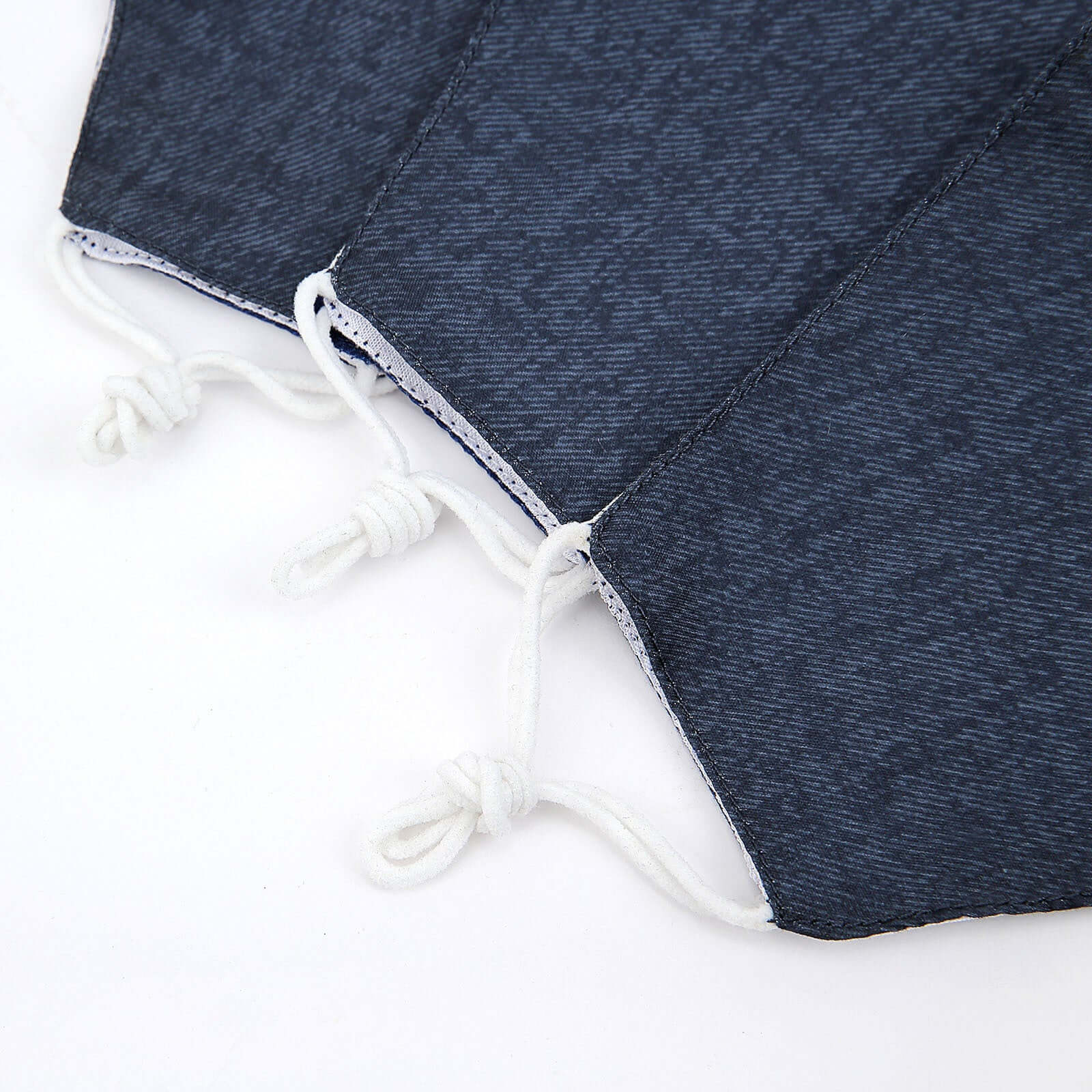 5 Pack Blue Denim Ultra Soft 100% Organic Cotton Face Masks, Reusable Fabric Masks With Soft Ear Loops 2 Ply - Image 4