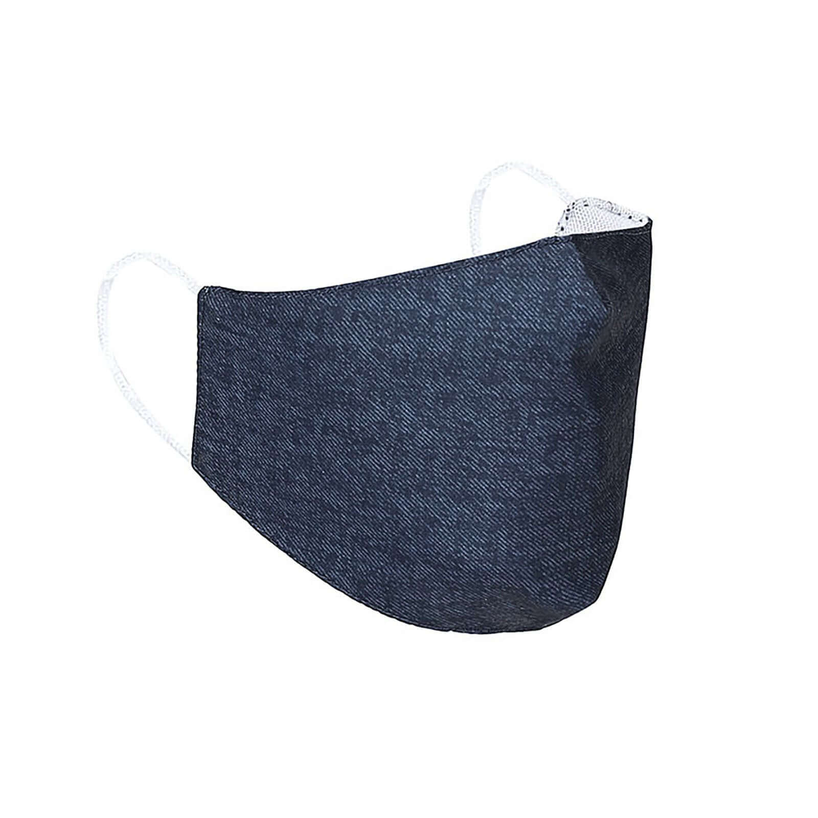 5 Pack Blue Denim Ultra Soft 100% Organic Cotton Face Masks, Reusable Fabric Masks With Soft Ear Loops 2 Ply - Image 6