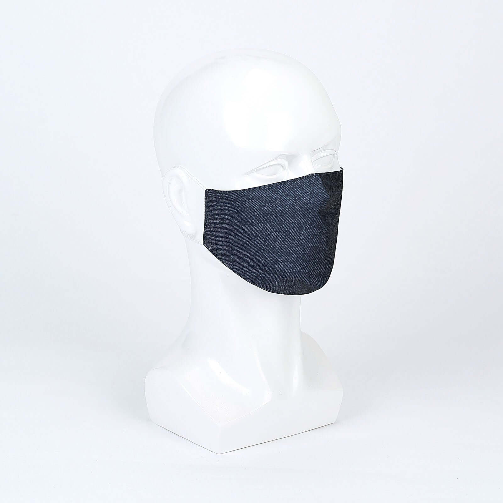 5 Pack Blue Denim Ultra Soft 100% Organic Cotton Face Masks, Reusable Fabric Masks With Soft Ear Loops 2 Ply - Image 9