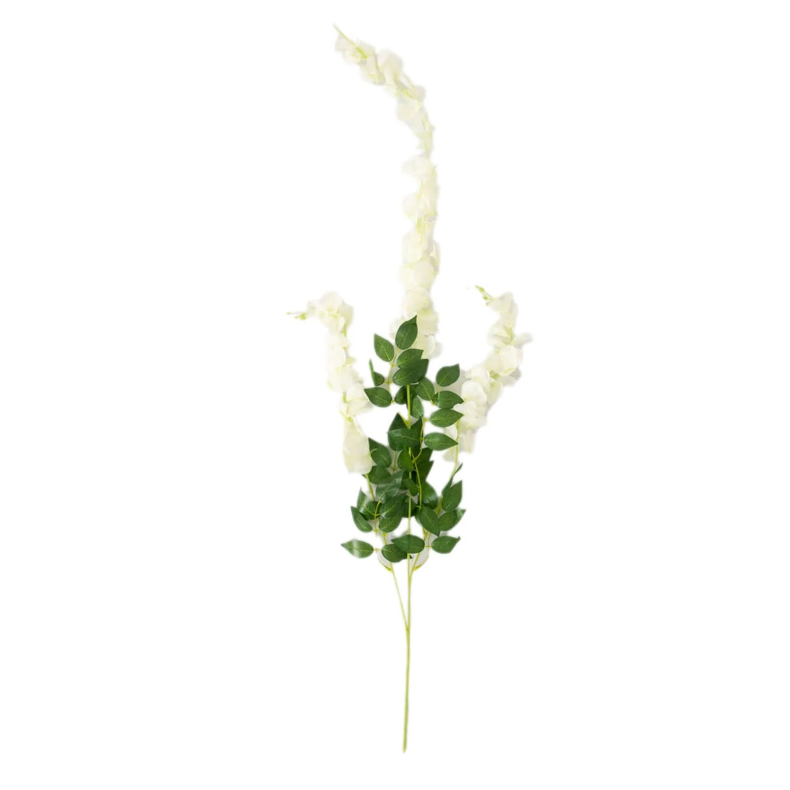 5 Pack Artificial Silk Hanging Wisteria Flower Garland Vines in Cream, 3 Strands in 1 Bush - 44" - Image 8