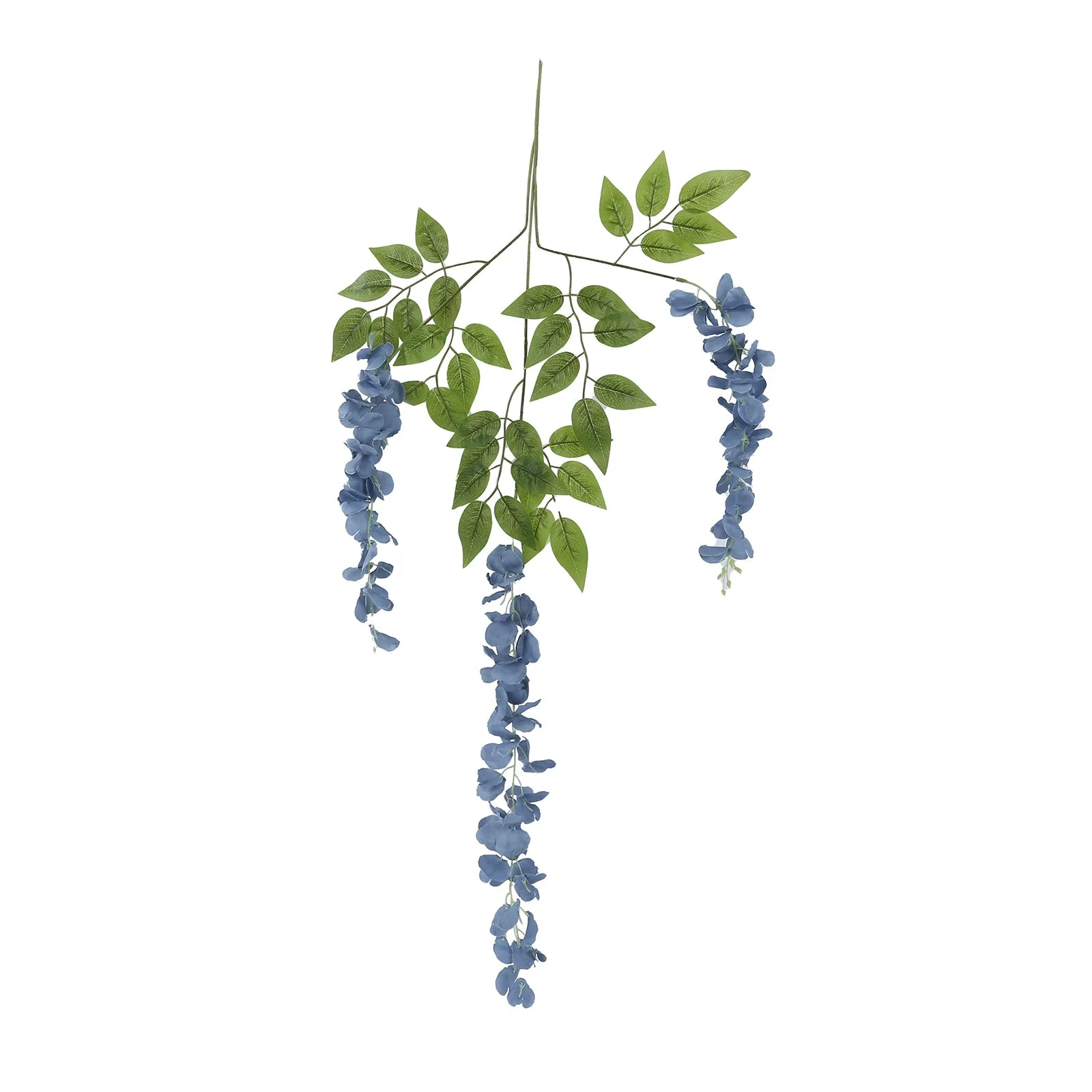 5 Pack Artificial Silk Hanging Wisteria Flower Garland Vines in Dusty Blue, 3 Strands in 1 Bush - 44" - Image 5