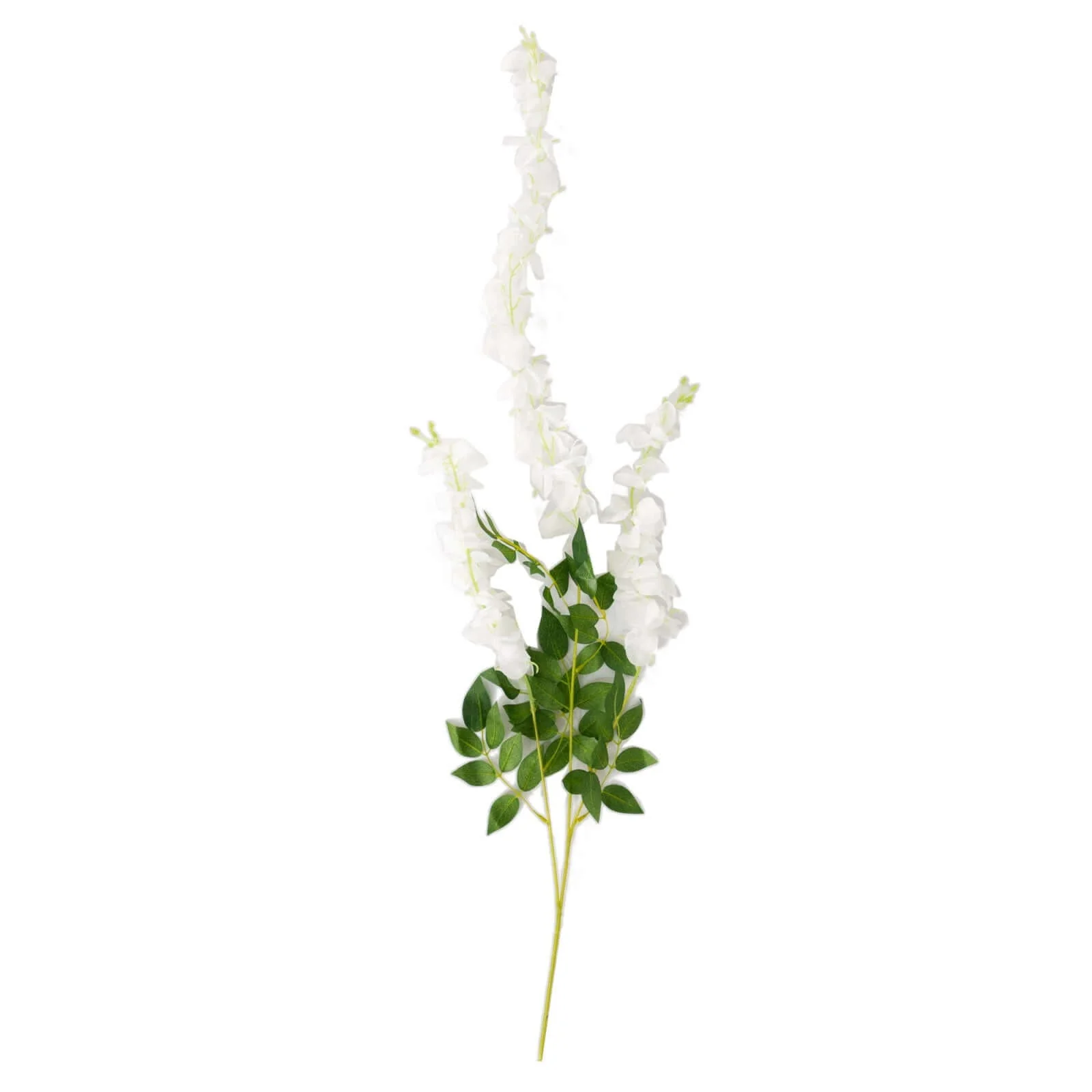 5 Pack Artificial Silk Hanging Wisteria Flower Garland Vines in White, 3 Strands in 1 Bush - 44" - Image 6