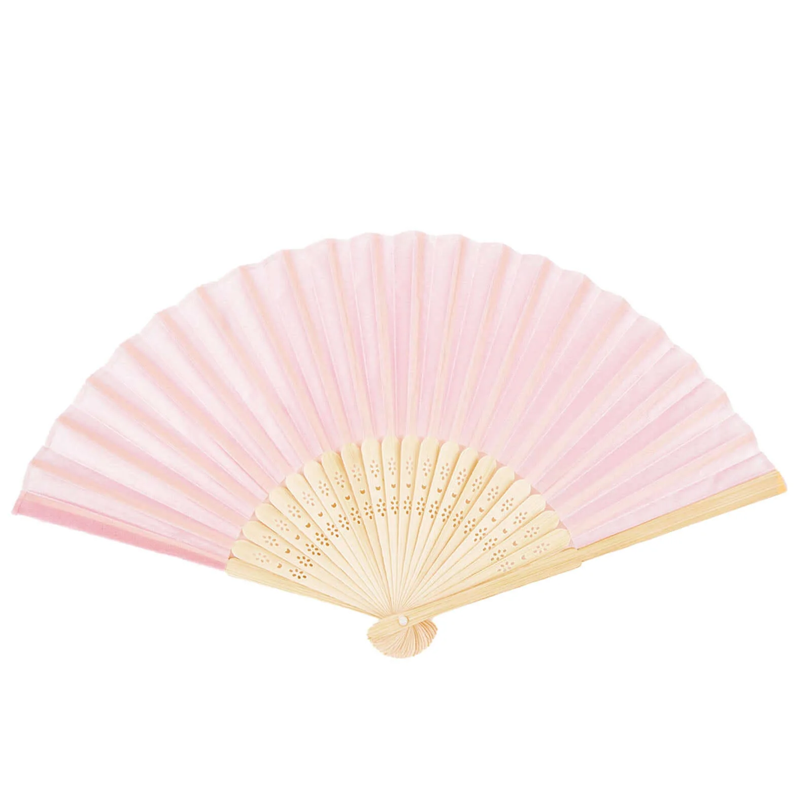 5 Pack Blush Asian Silk Folding Fans Party Favors, Oriental Folding Fan Favors - Image 8