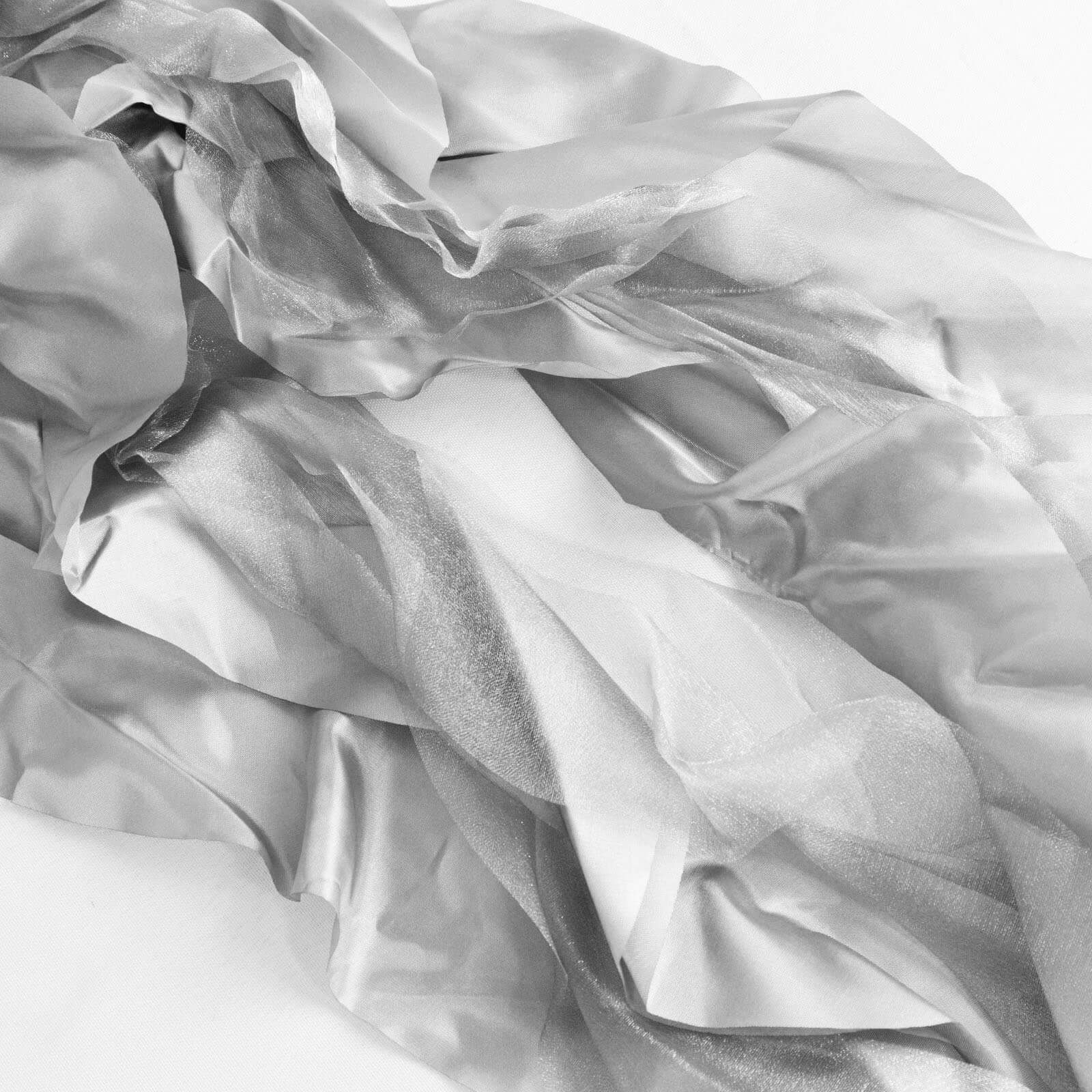5 Pack Chiffon Satin Chair Sashes Silver Curly Willow Style - Easy to Use Flowy Chair Bows - Image 10