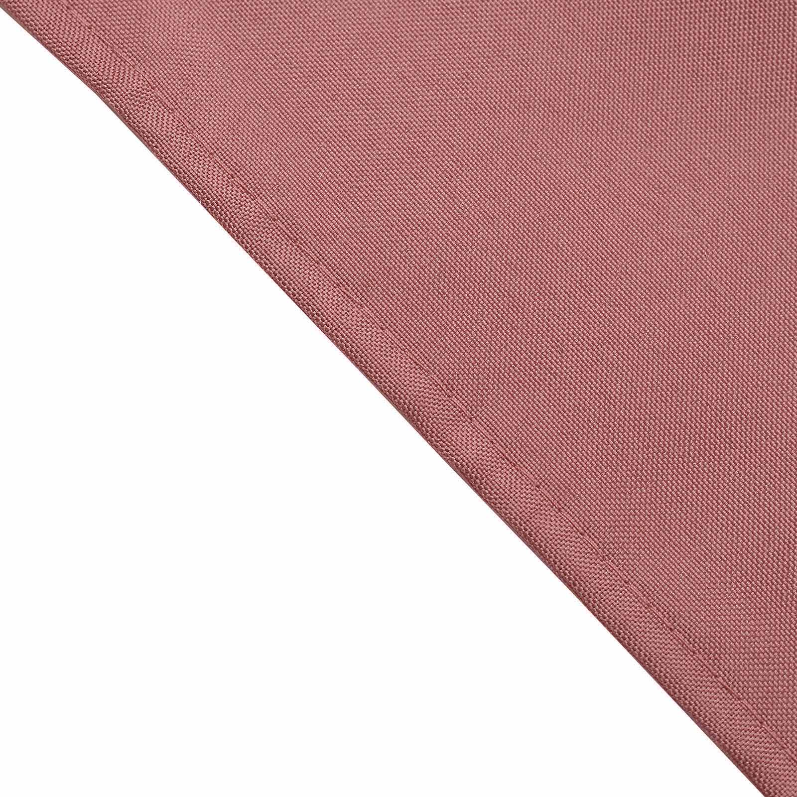 5 Pack Cinnamon Rose Cloth Napkins with Hemmed Edges, Reusable Polyester Dinner Linen Napkins - 20"x20" - Image 3